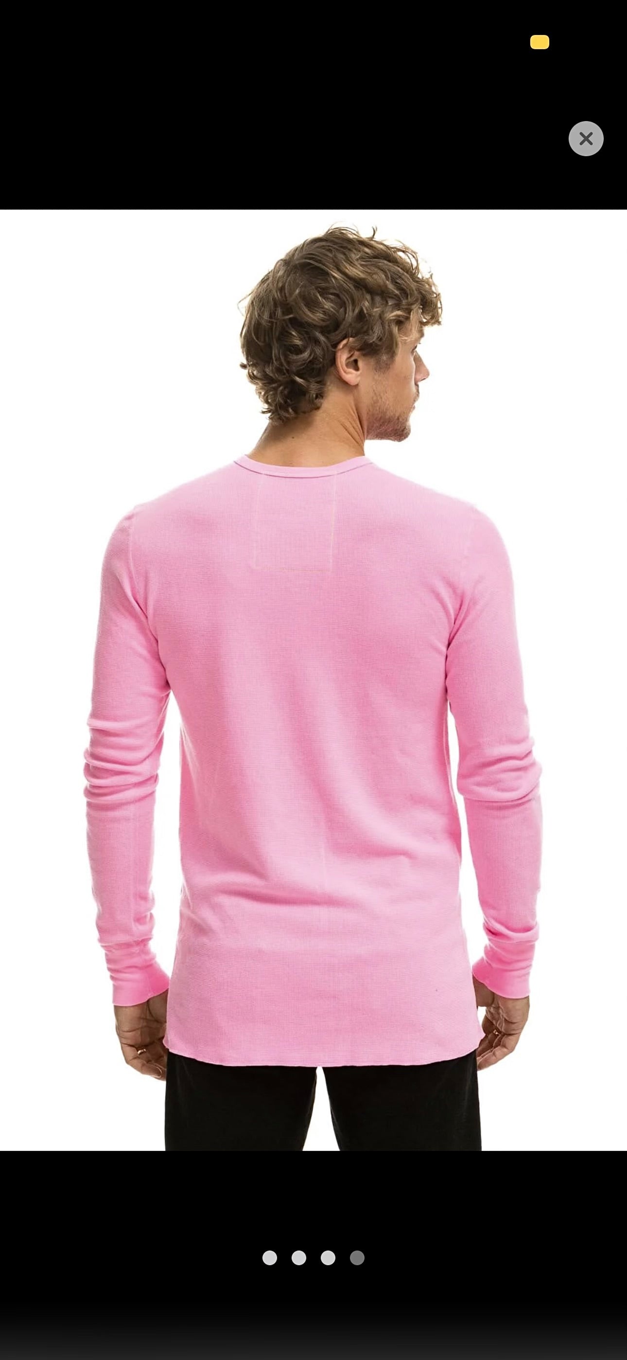Aviator Nation Thermal Pray For Snow Shirt Neon Pink Unisex