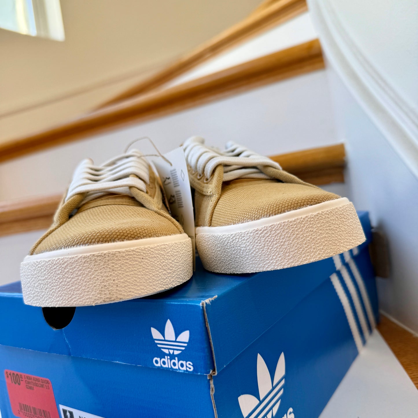 Adidas x Noah Adria Collab Sneakers in  Golden Beige Tan Brown Shoes