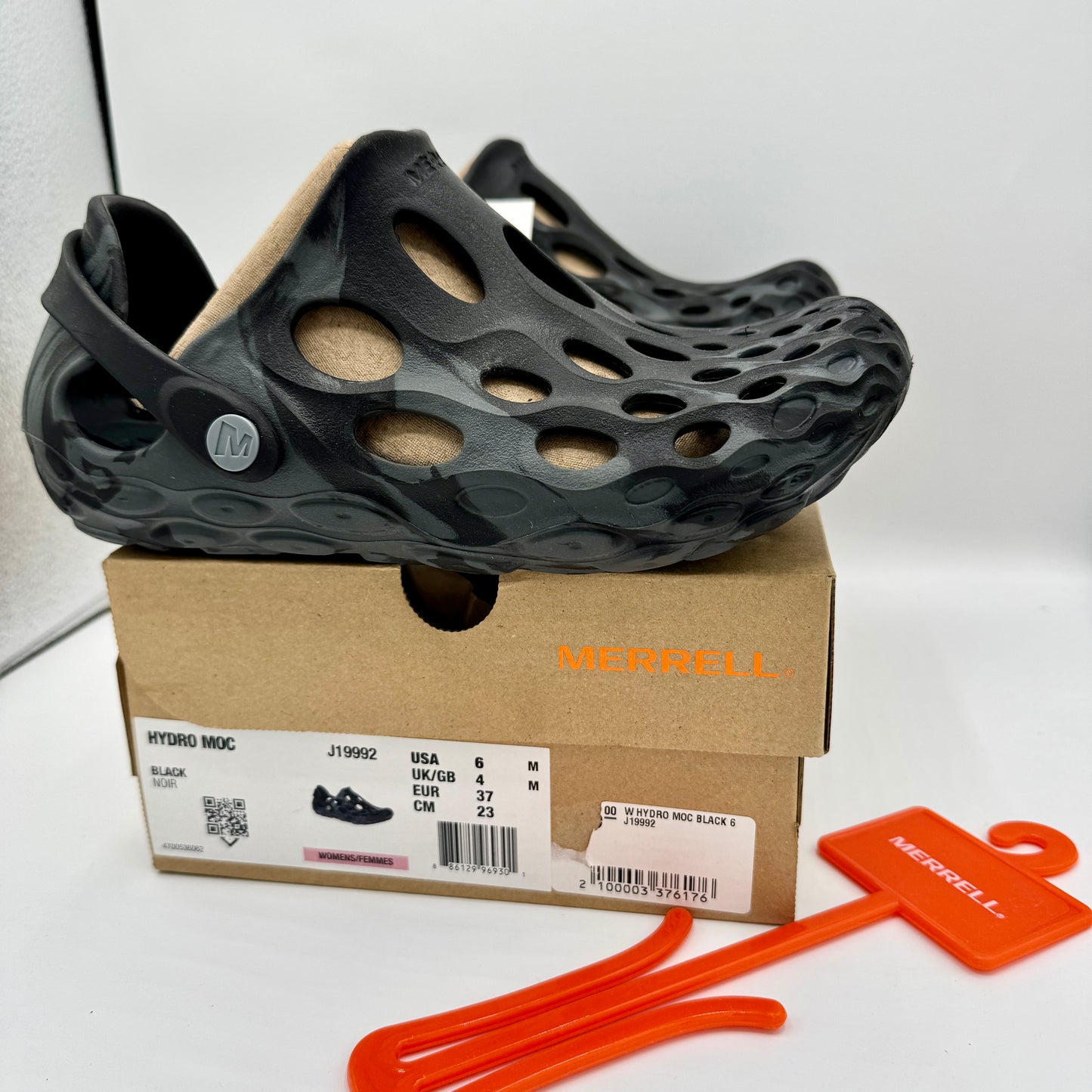 Merrell Hydromoc Women’s Water Hiking Shoes in Black grey EVA Foam brand new