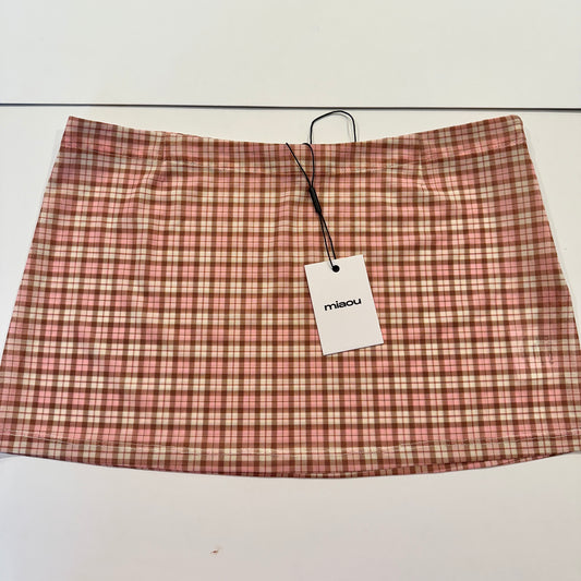 Miaou Fig Mini Skirt in Baby Plaid