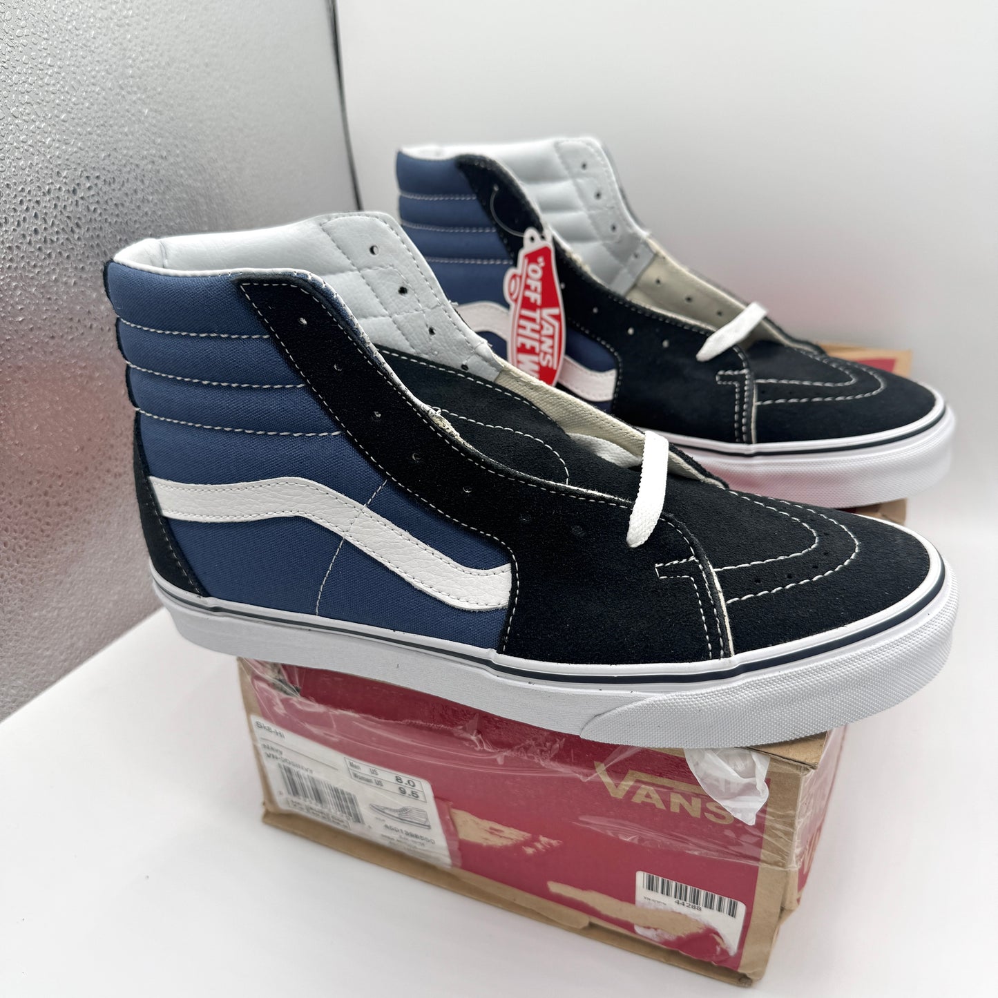 Vans Sk8 Hi Navy Blue / Black High Top Classic Skate Shoe