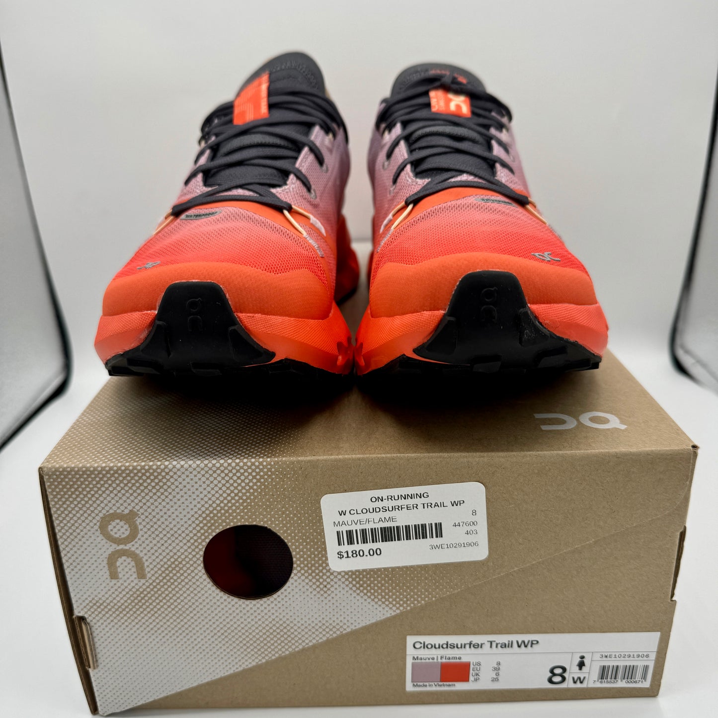 On Running Cloudsurfer Trail WP Waterproof Women’s Shoes Orange Grey Black
