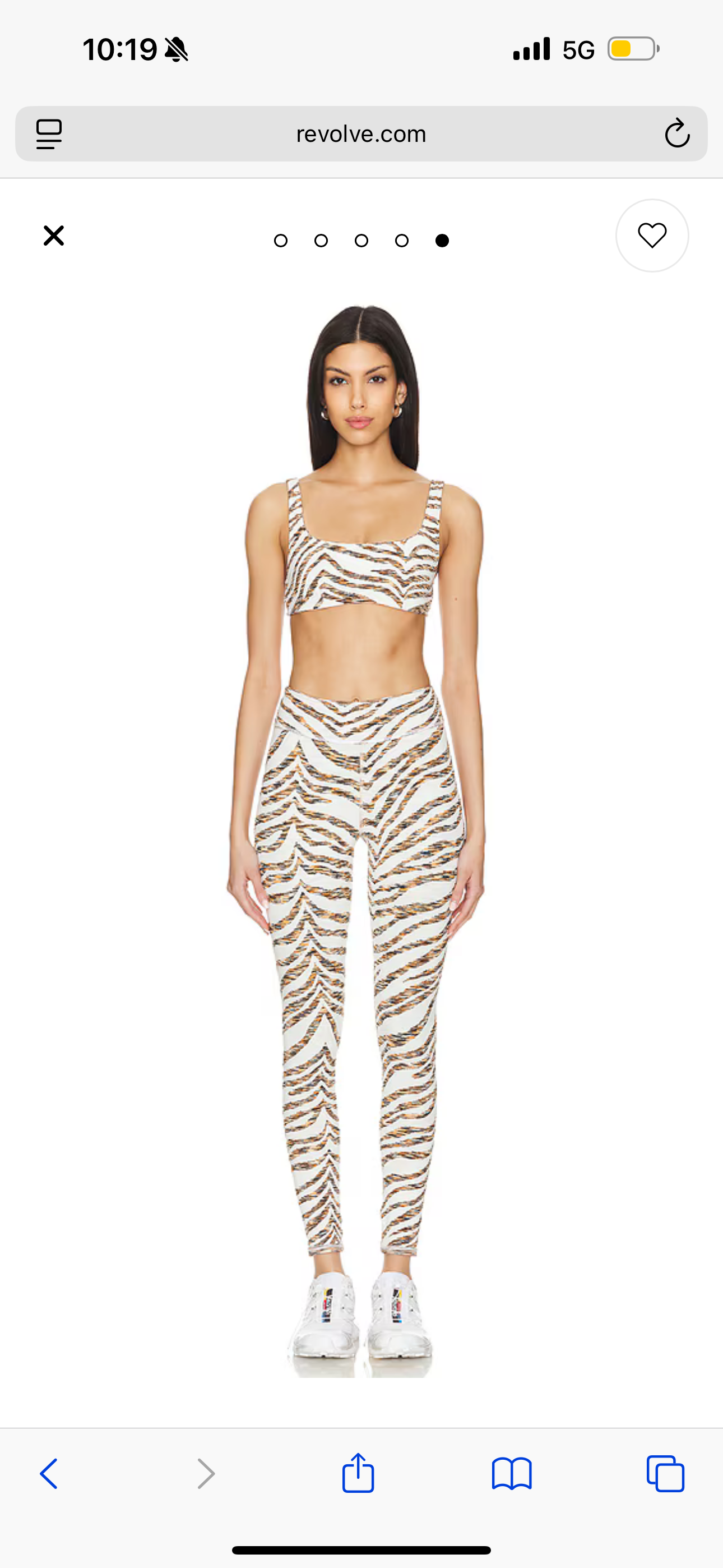 The Upside SET Nika Reversible Rory Bra and Leggings Textured Tiger