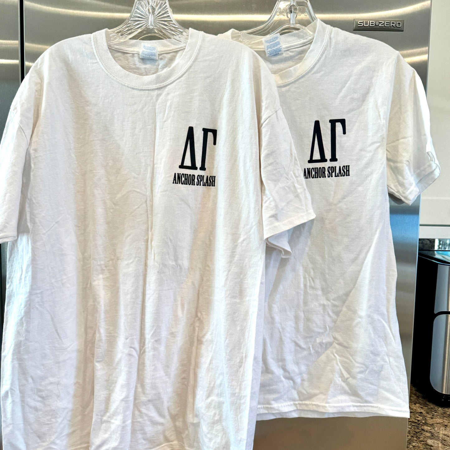Delta Gamma BUNDLE 2 Shirts Anchor Like NEW Anchorsplash Sorority T White