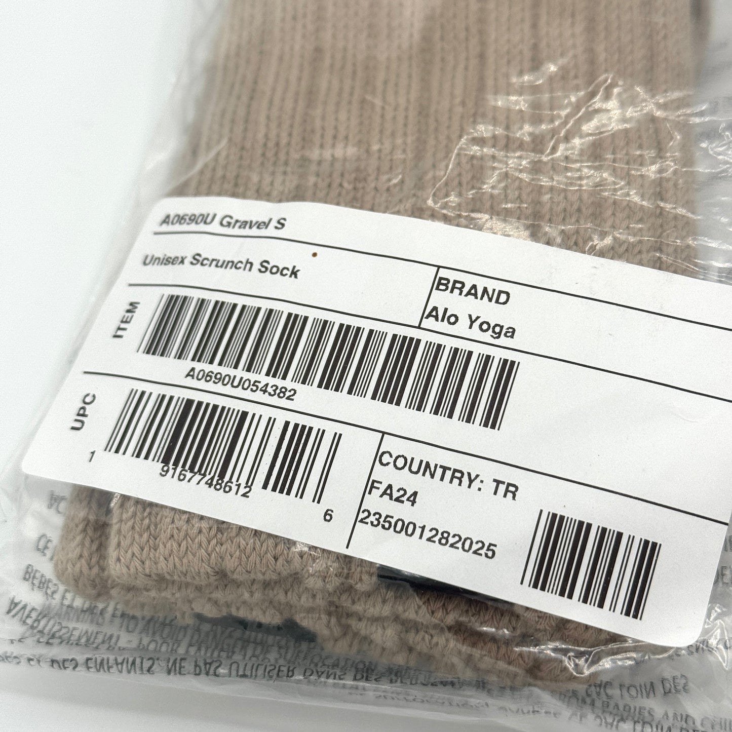 Alo Yoga Bundle Unisex Gravel Scrunch Socks , 2 Pairs