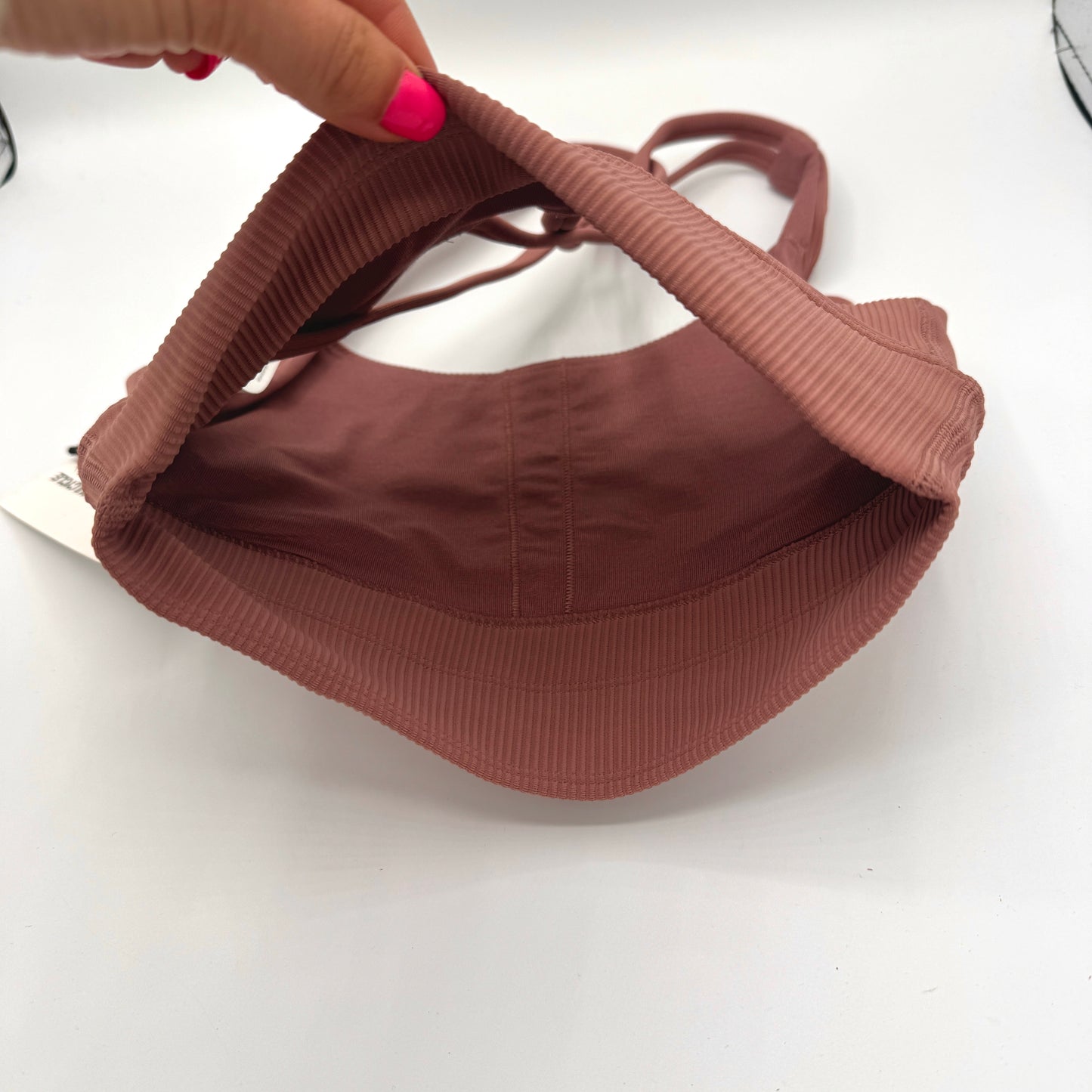 Lululemon Energy Bra in Ribbed Spiced Chai , Longline Soul Cycle Collab