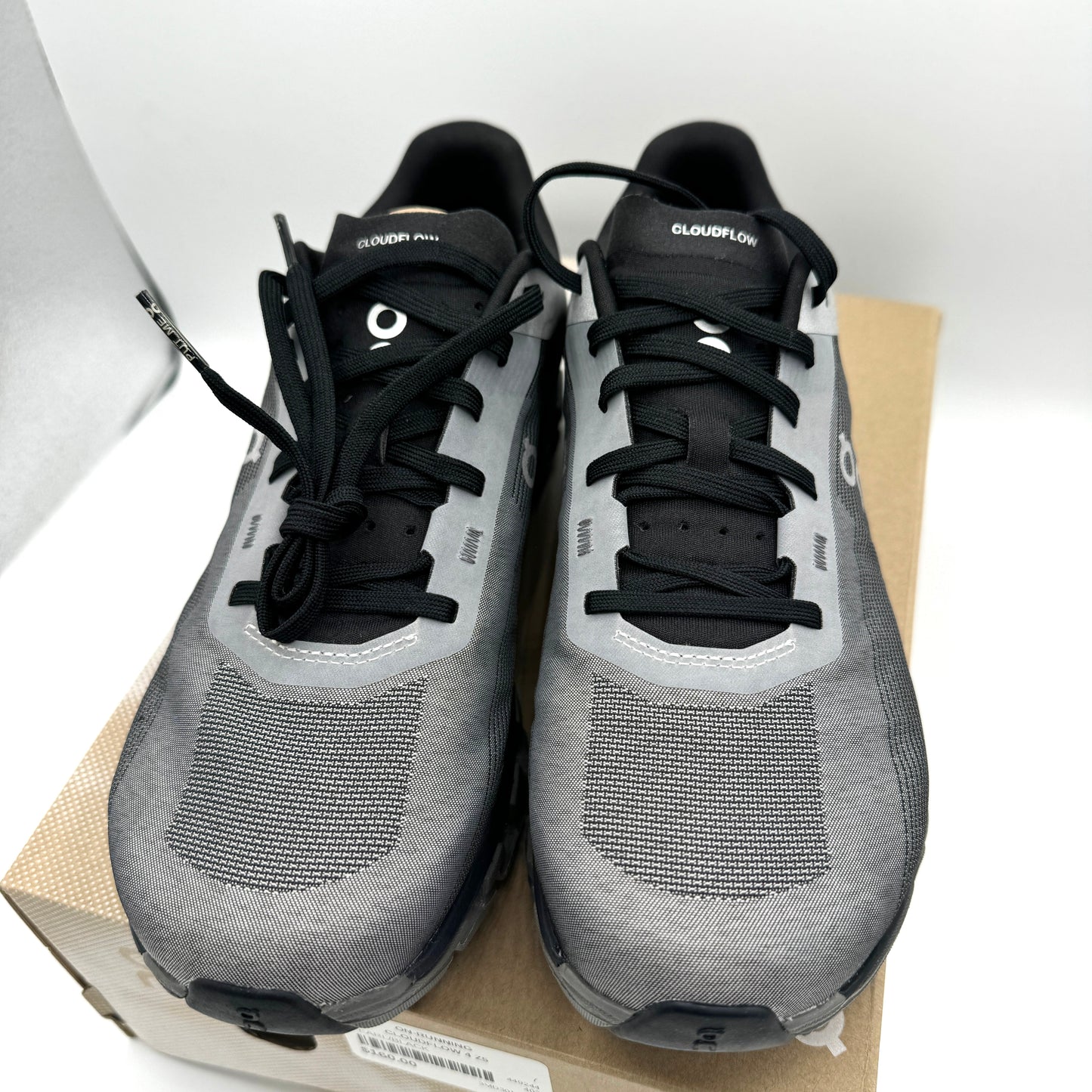 On Cloudflow 4 Z5 Running Shoes Athletic Black / White / Pearl — Men’s
