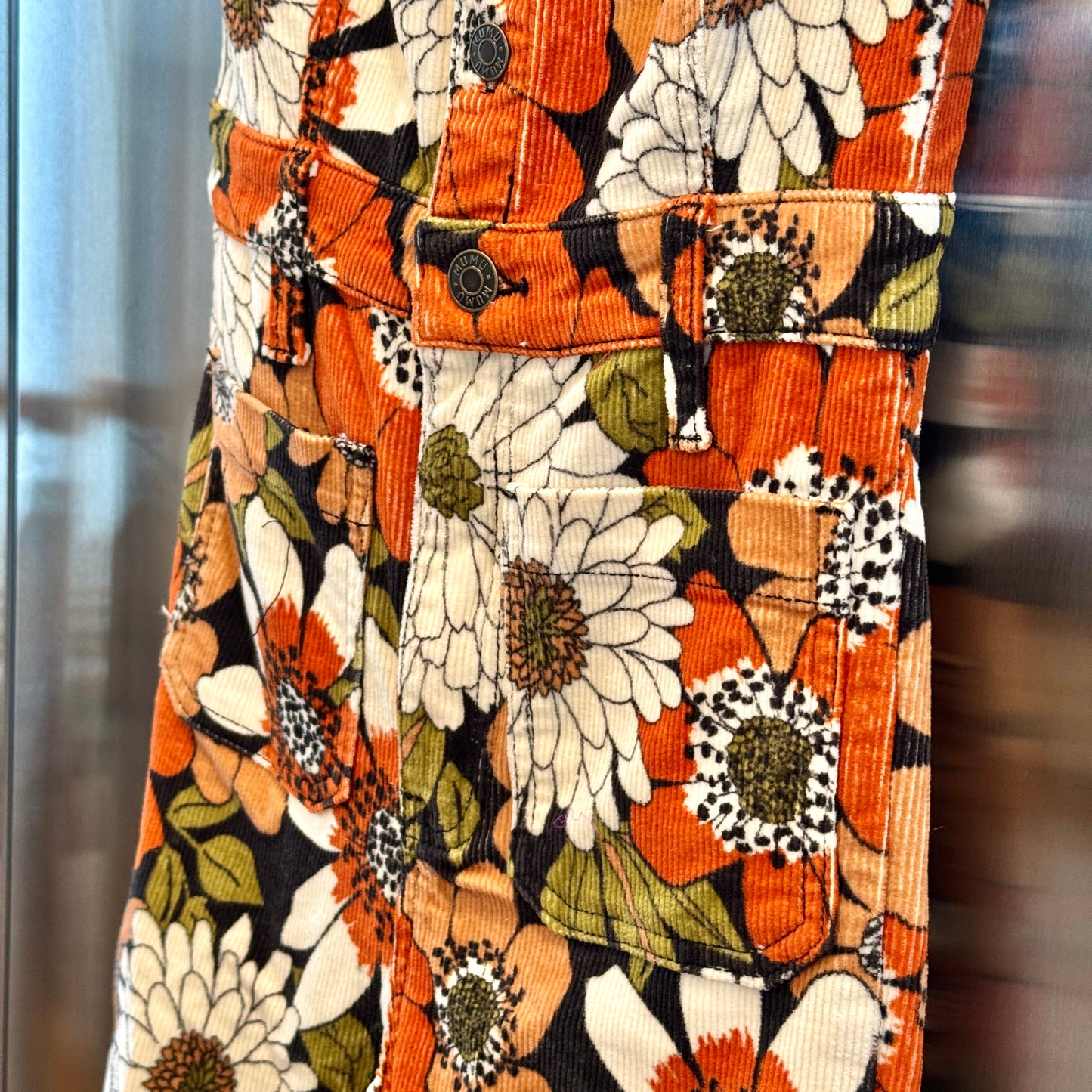 Show Me Your Mumu Cropped Everhart Jumpsuit in Hutton Floral Corduroy
