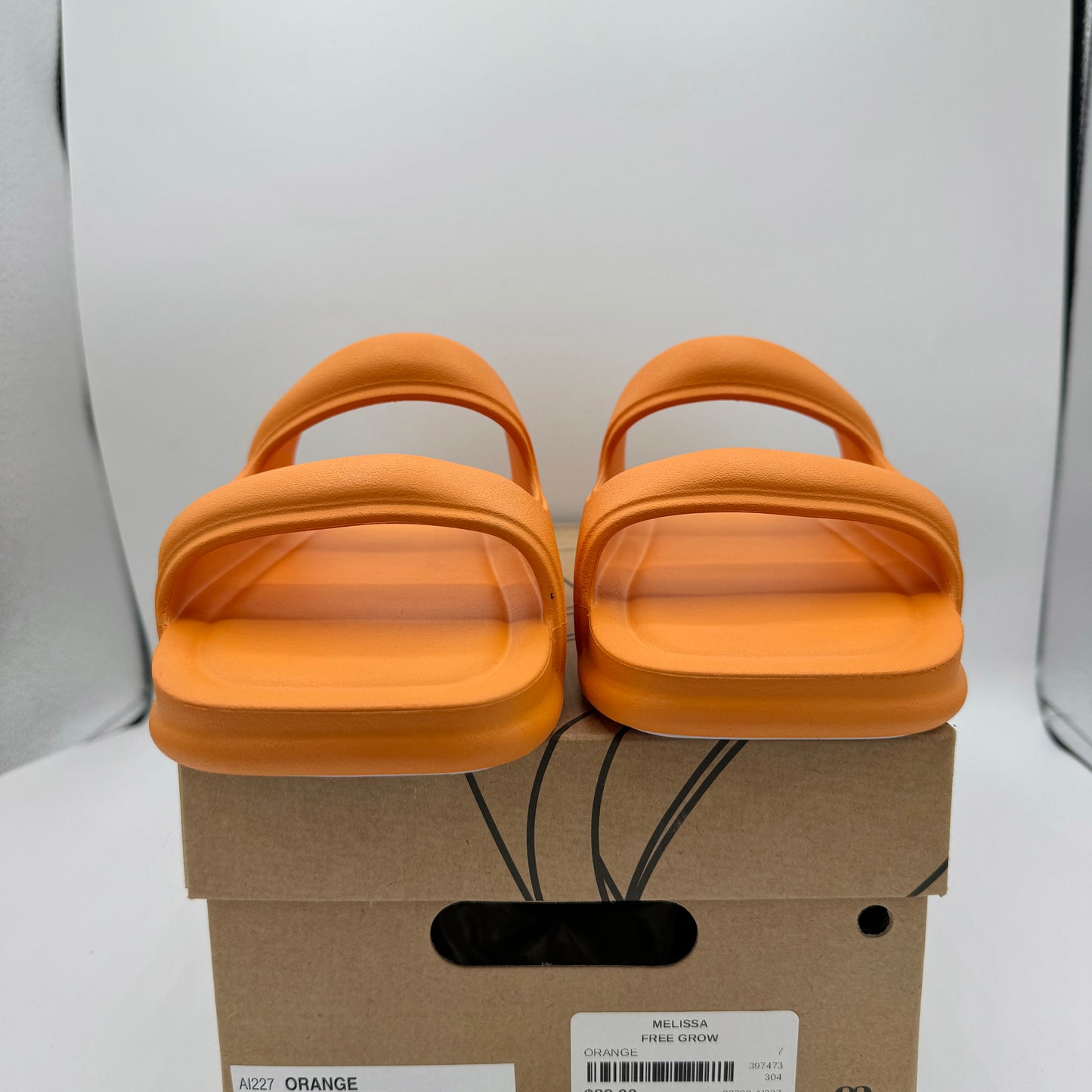 Melissa Free Grow Orange Sandals Slides , EVA , vegan