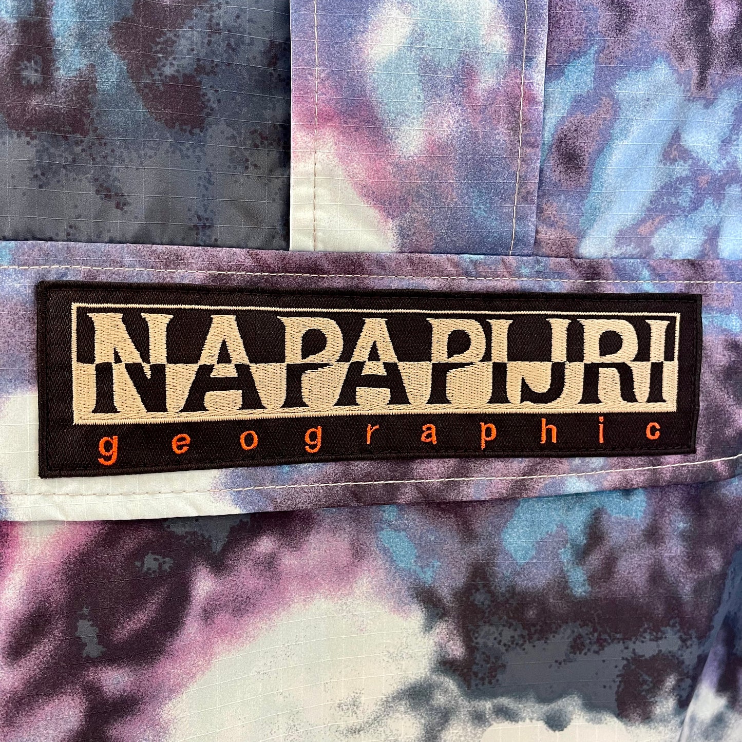 Napapijri Freestrider AOP Anorak pullover Blue tie dye jacket