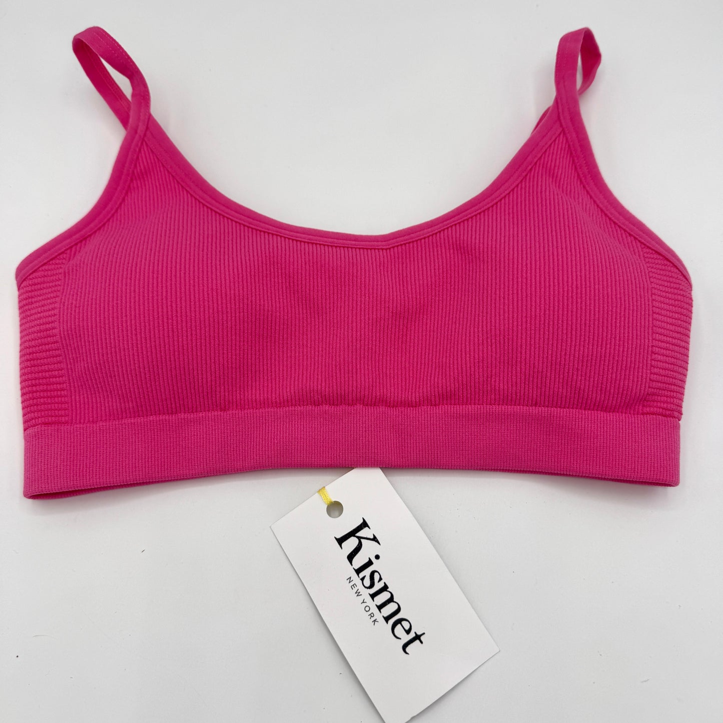 The Upside Ribbed Seamless Ballet Bra in Pink