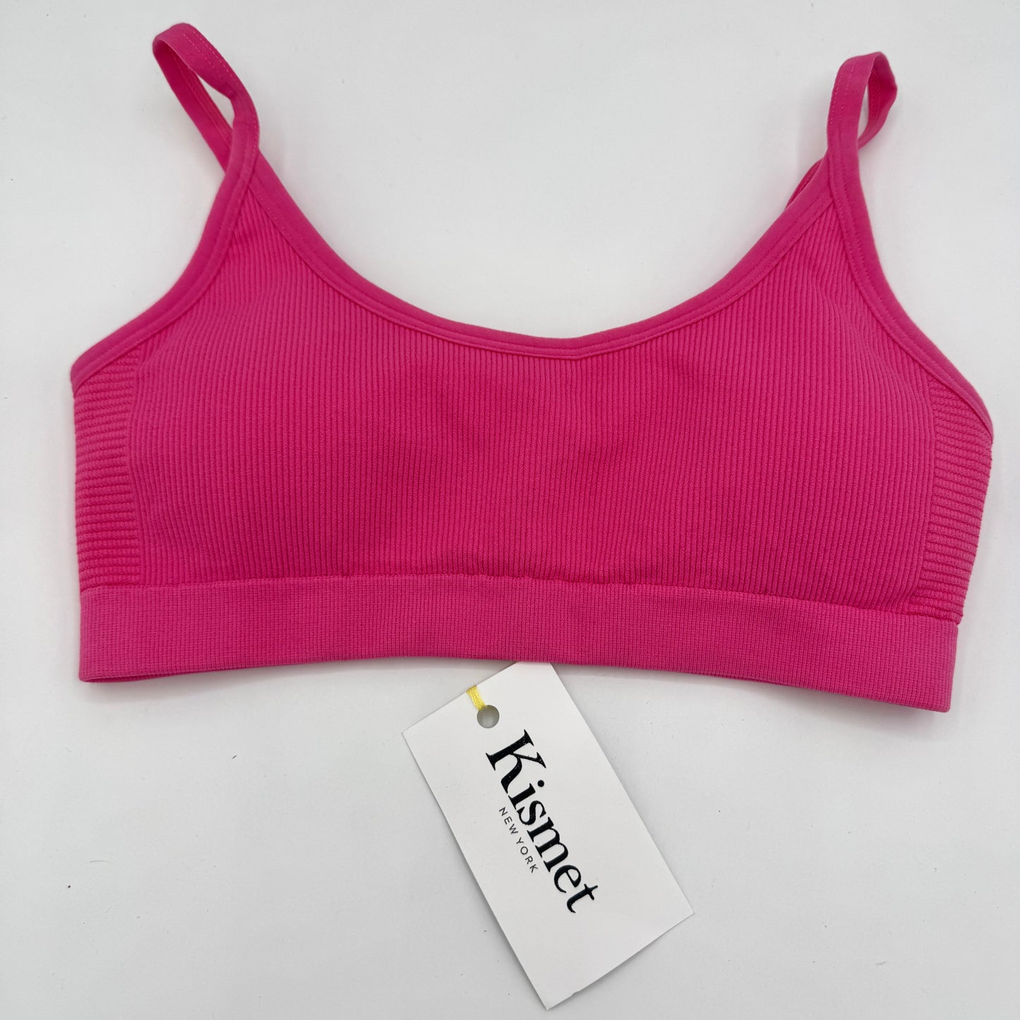 The Upside Ribbed Seamless Ballet Bra in Pink