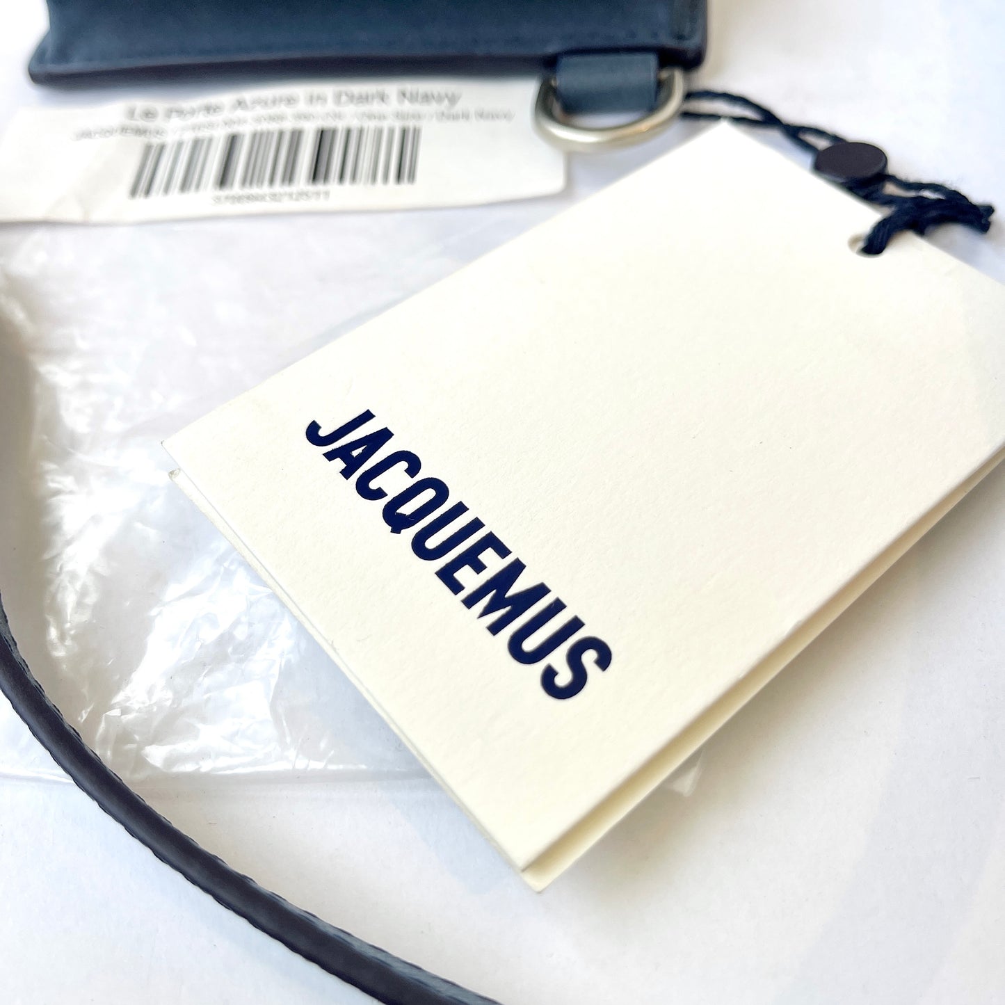 Jacquemus Le Porte Azur in Dark Navy Envelope Crossbody Wallet Bag Pouch