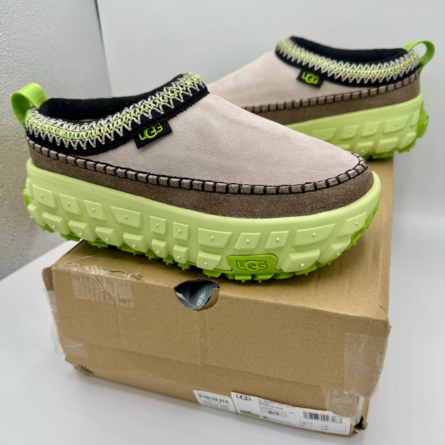 Ugg Venture Daze Platform Slide Shoes Unisex Green