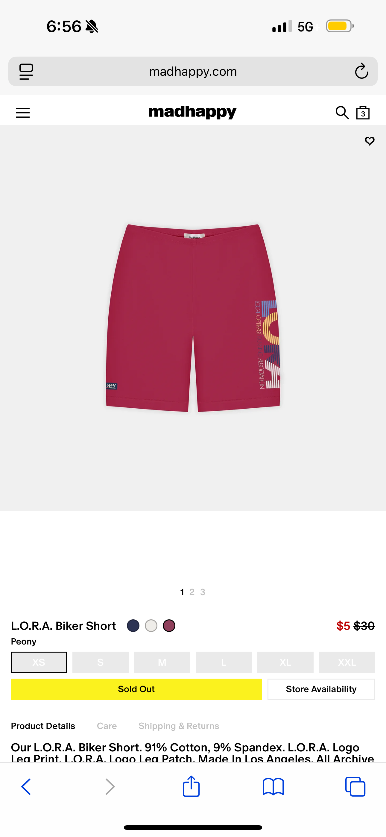 MadHappy Local Optimist Run Club Biker Shorts in Magenta Peony