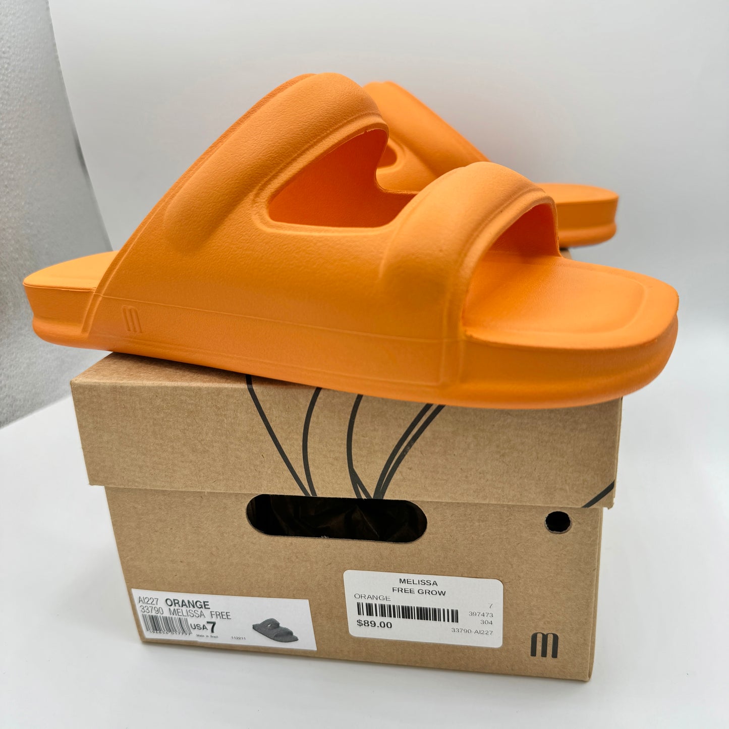 Melissa Free Grow Orange Sandals Slides , EVA , vegan