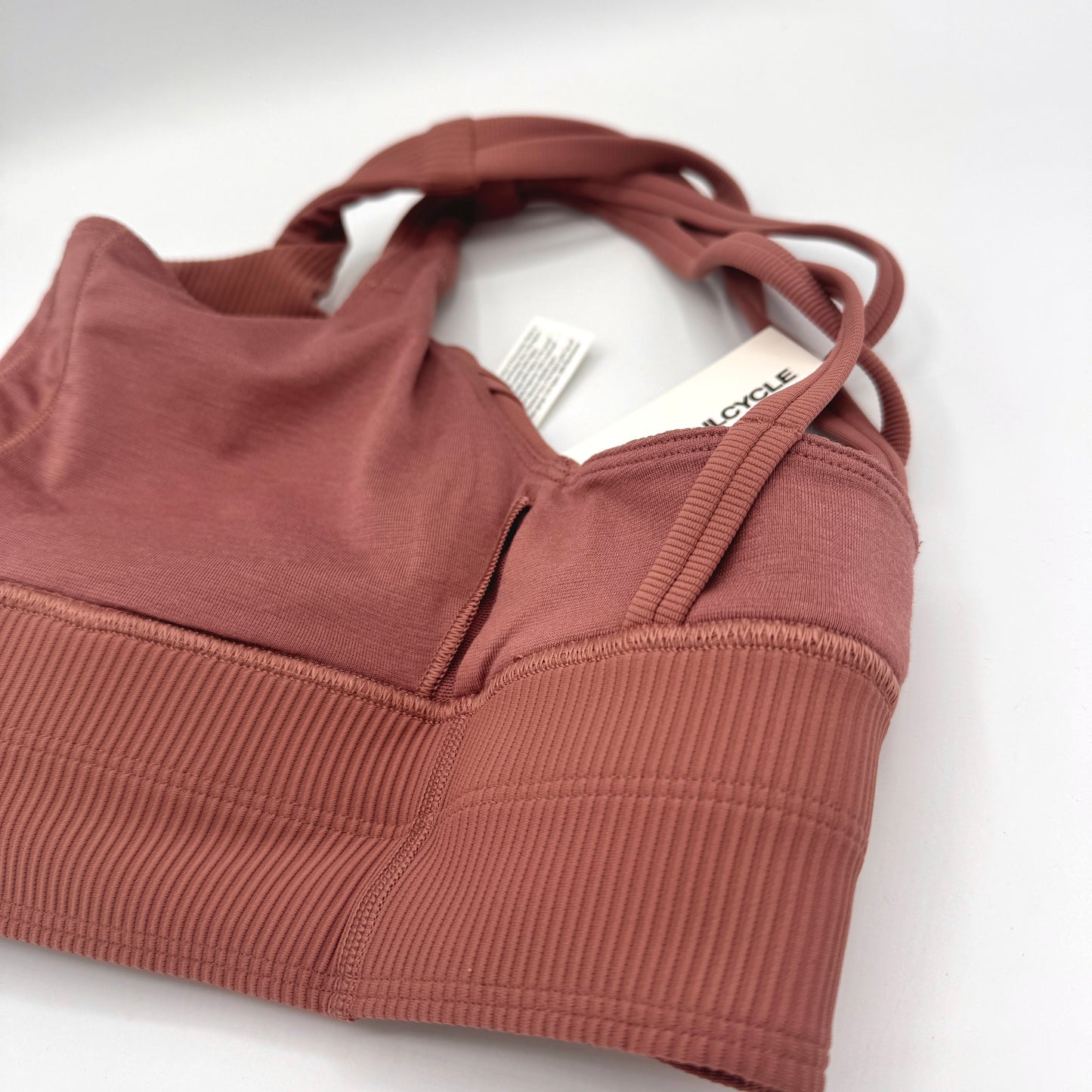 Lululemon Energy Bra in Ribbed Spiced Chai , Longline Soul Cycle Collab