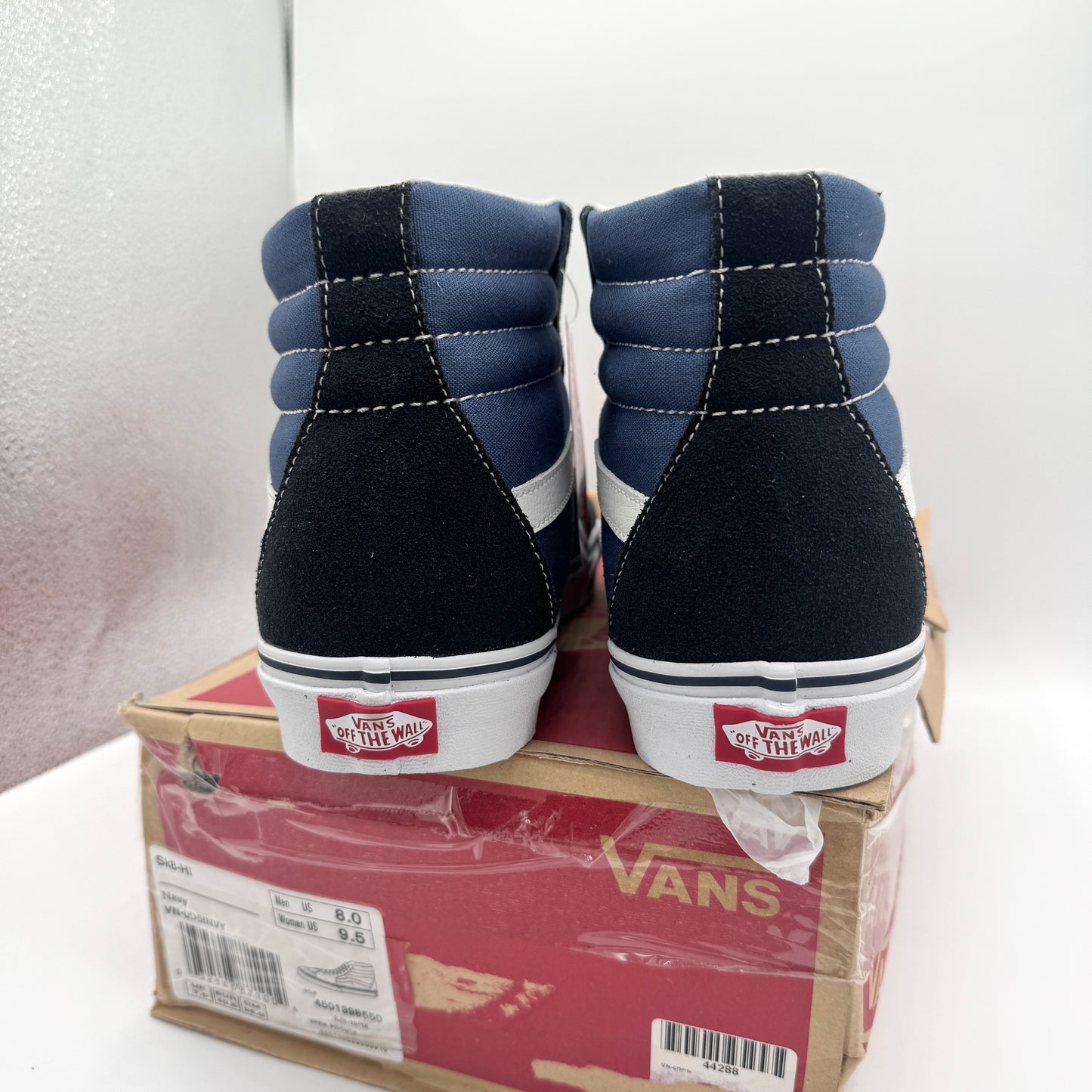Vans Sk8 Hi Navy Blue / Black High Top Classic Skate Shoe