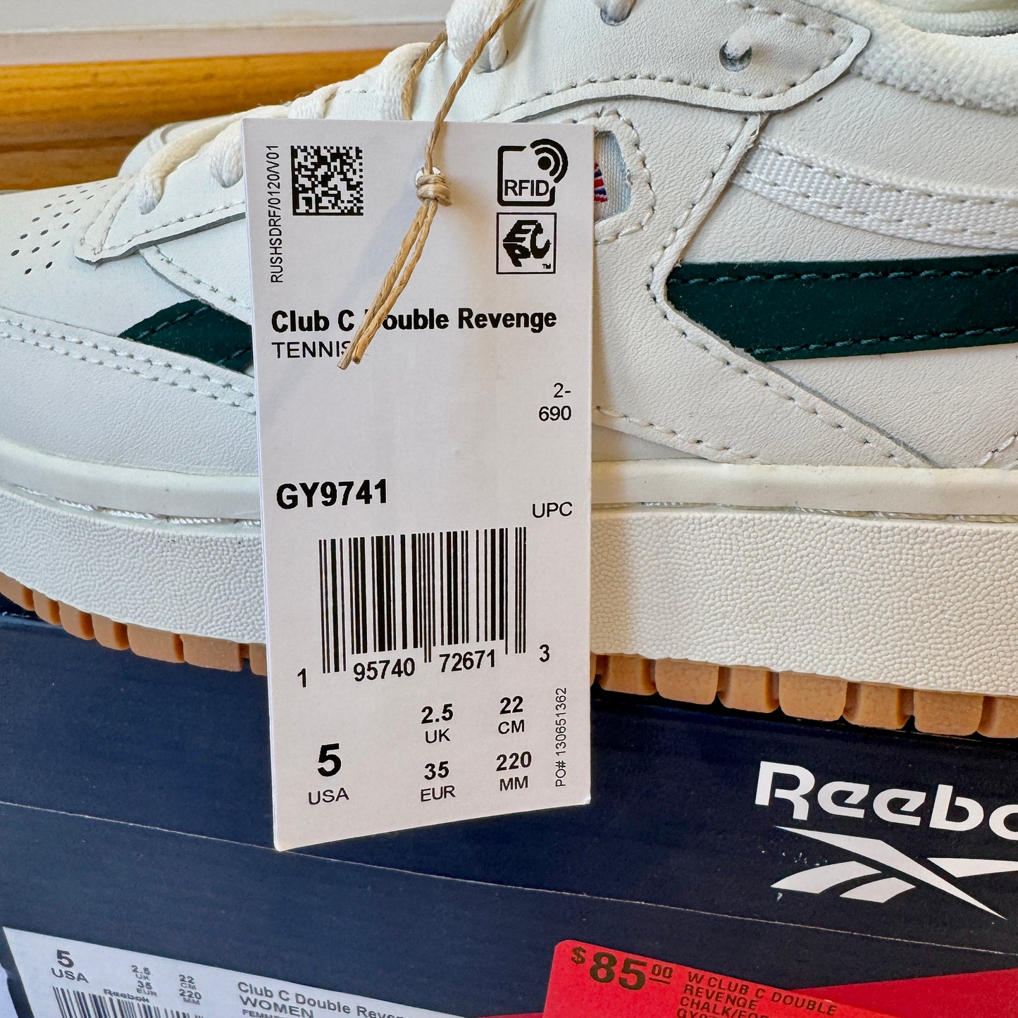 Reebok Club C Double Revenge Chalk / Forest green sneakers women’s shoes