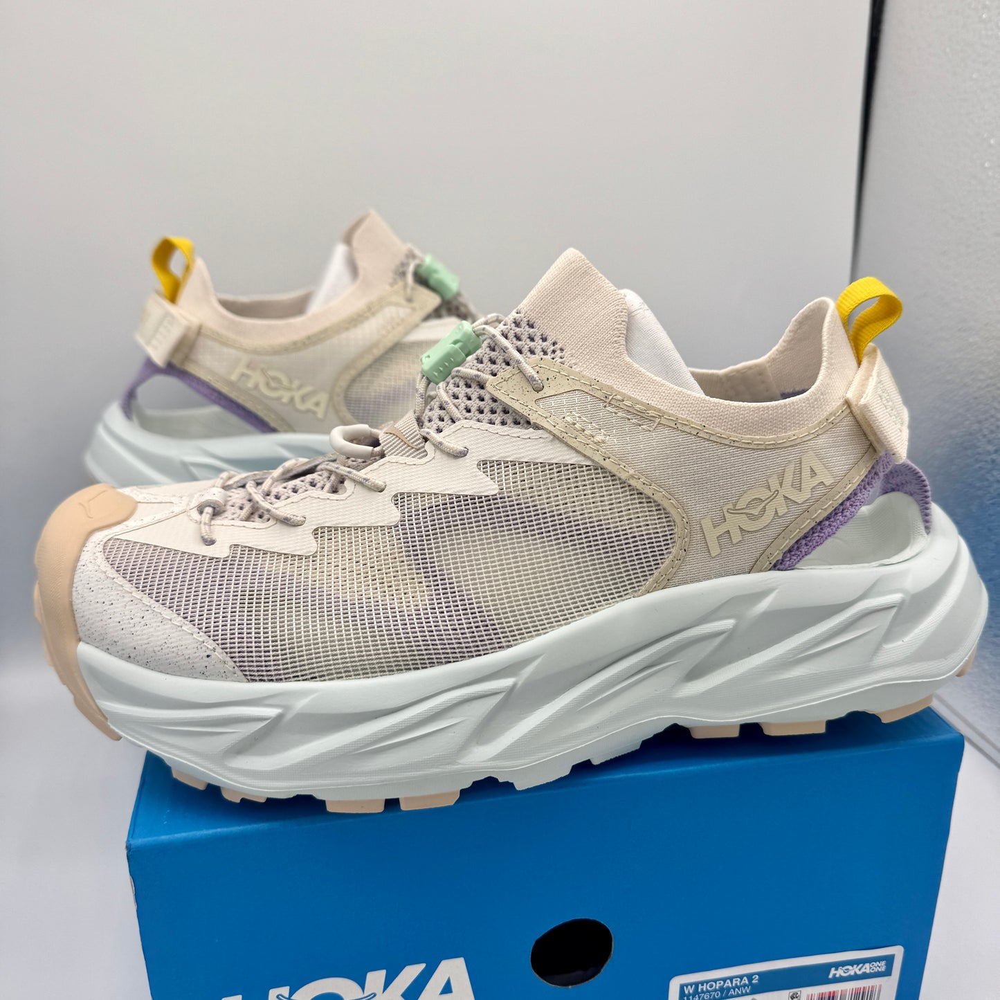 Hoka Hopara 2 Women’s Hybrid Hiking Sandal in Alabaster / Snow