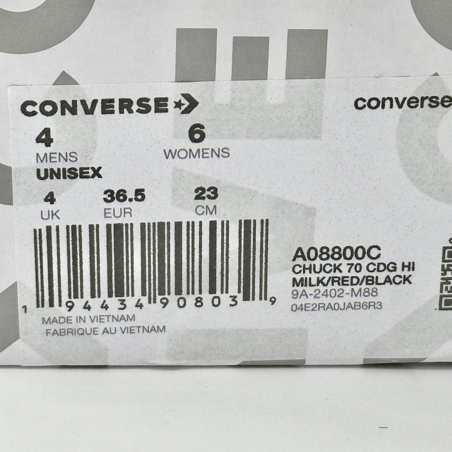 Commes Des Garçons CDG Play Converse High Top Chuck 70 Heart Sneaker