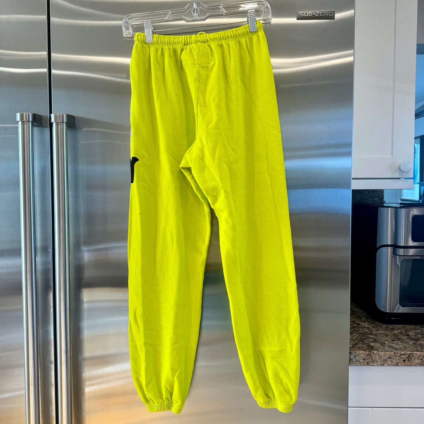 Free City Sweatpants Bright Green Chartreuse Glow Yellow Classic Logo Unisex
