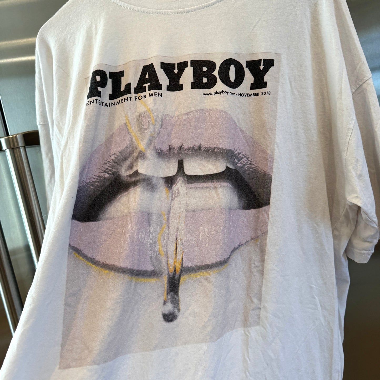 Missguided x Playboy Lips Shirt Dress Oversized Tee Women’s Collab , Good Pre-Owned Condition