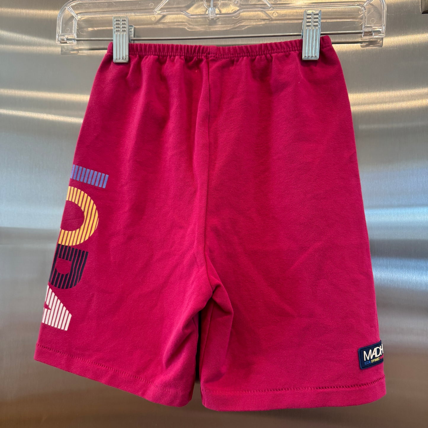 MadHappy Local Optimist Run Club Biker Shorts in Magenta Peony