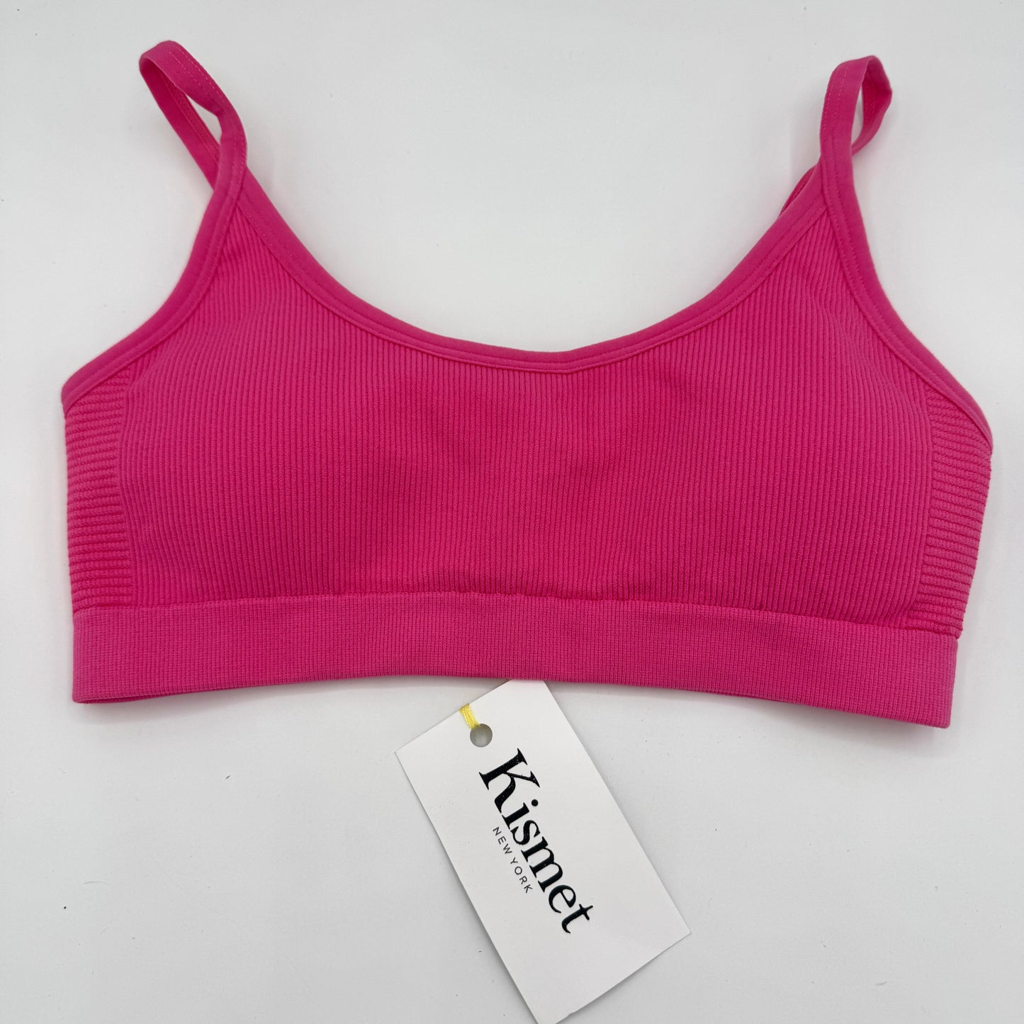 The Upside Ribbed Seamless Ballet Bra in Pink