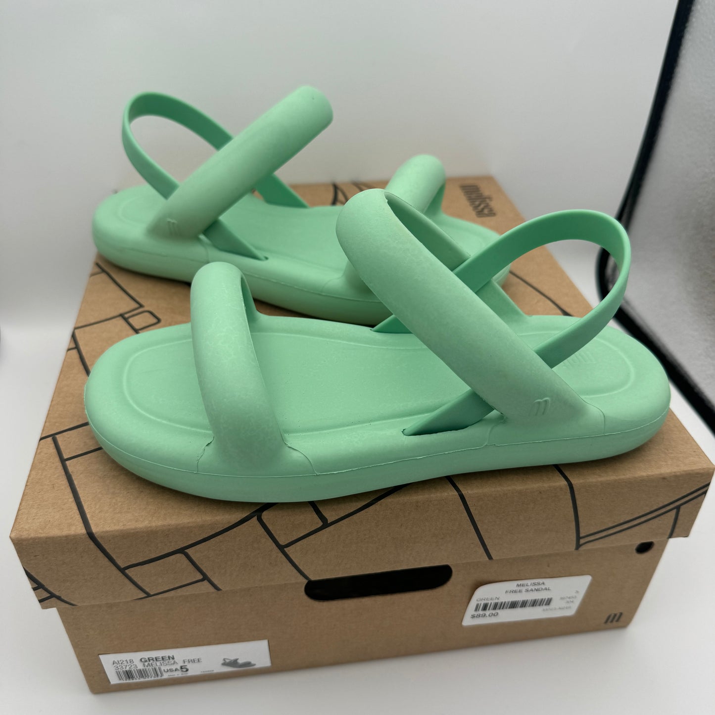 Melissa Free Bloom Sandal Green EVA Foam Rubber Sandals