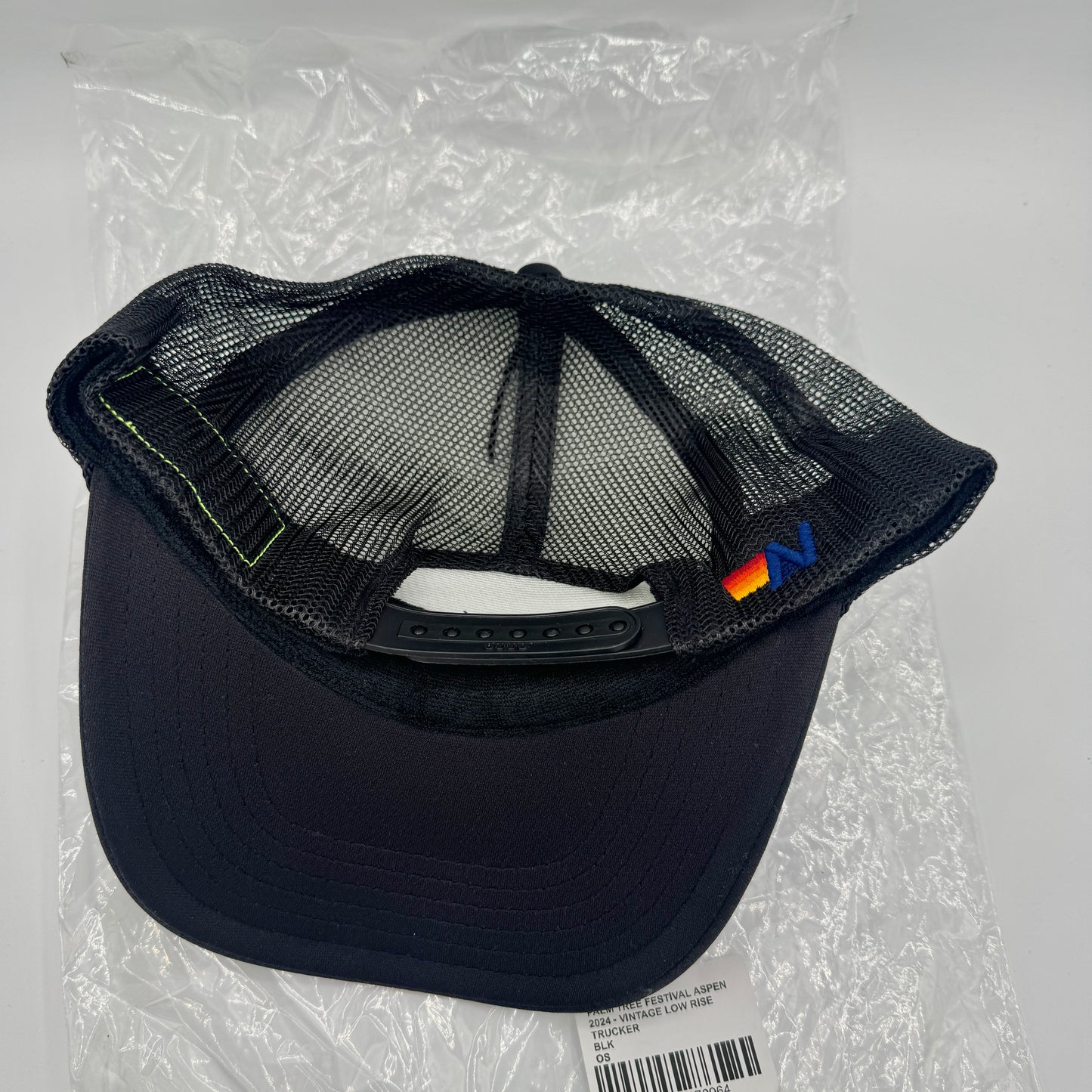 Aviator Nation Palm Tree Festival Aspen Trucker Hat in Black
