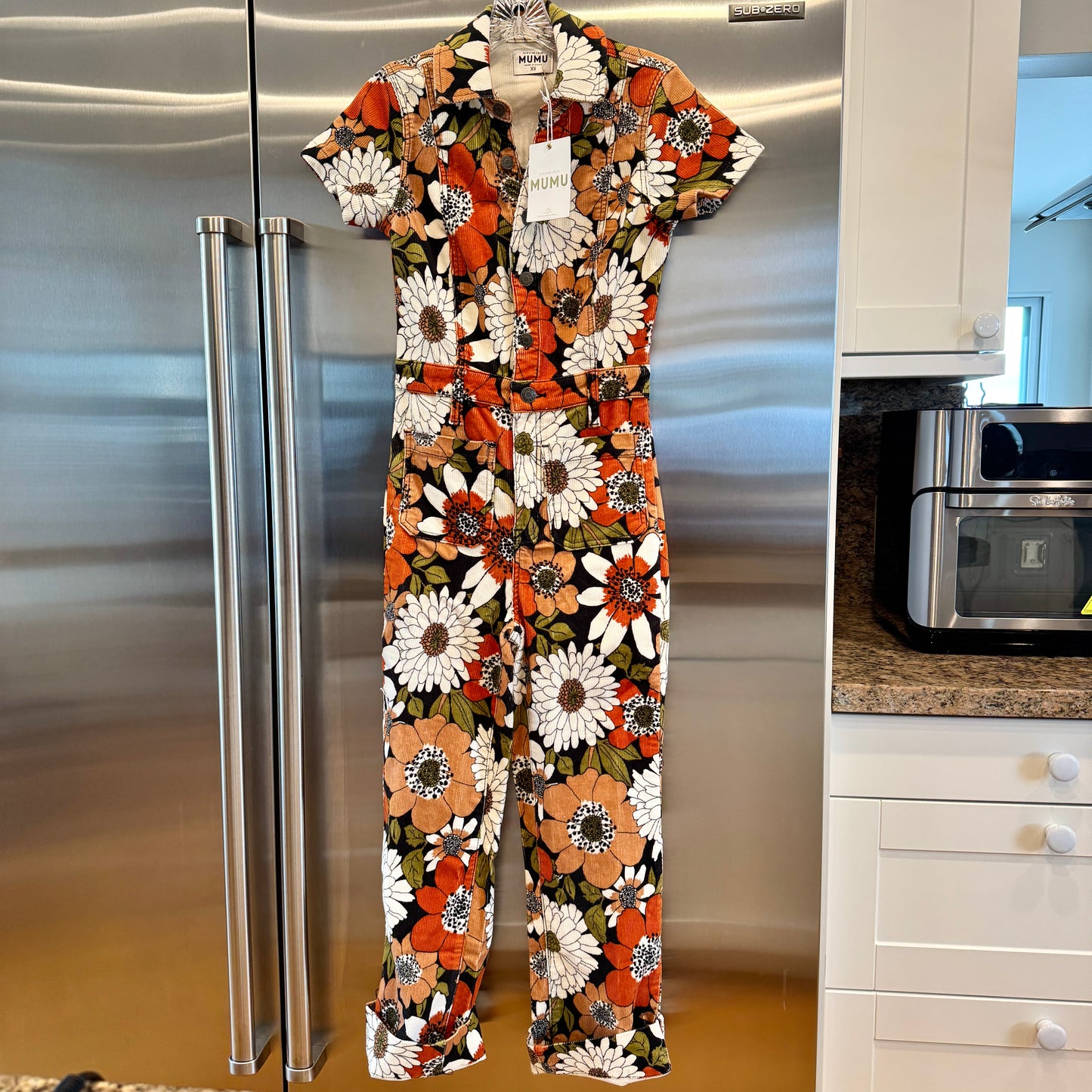 Show Me Your Mumu Cropped Everhart Jumpsuit in Hutton Floral Corduroy