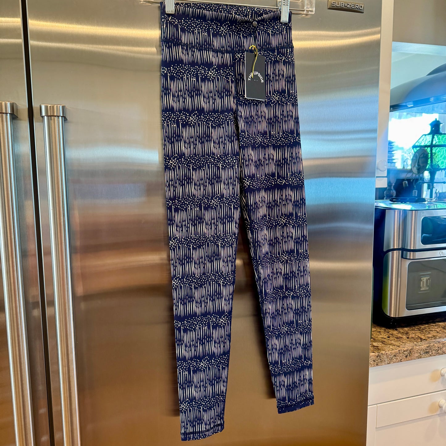 The Upside Yukimi Leggings in Blue , Ribbed Yoga Pants