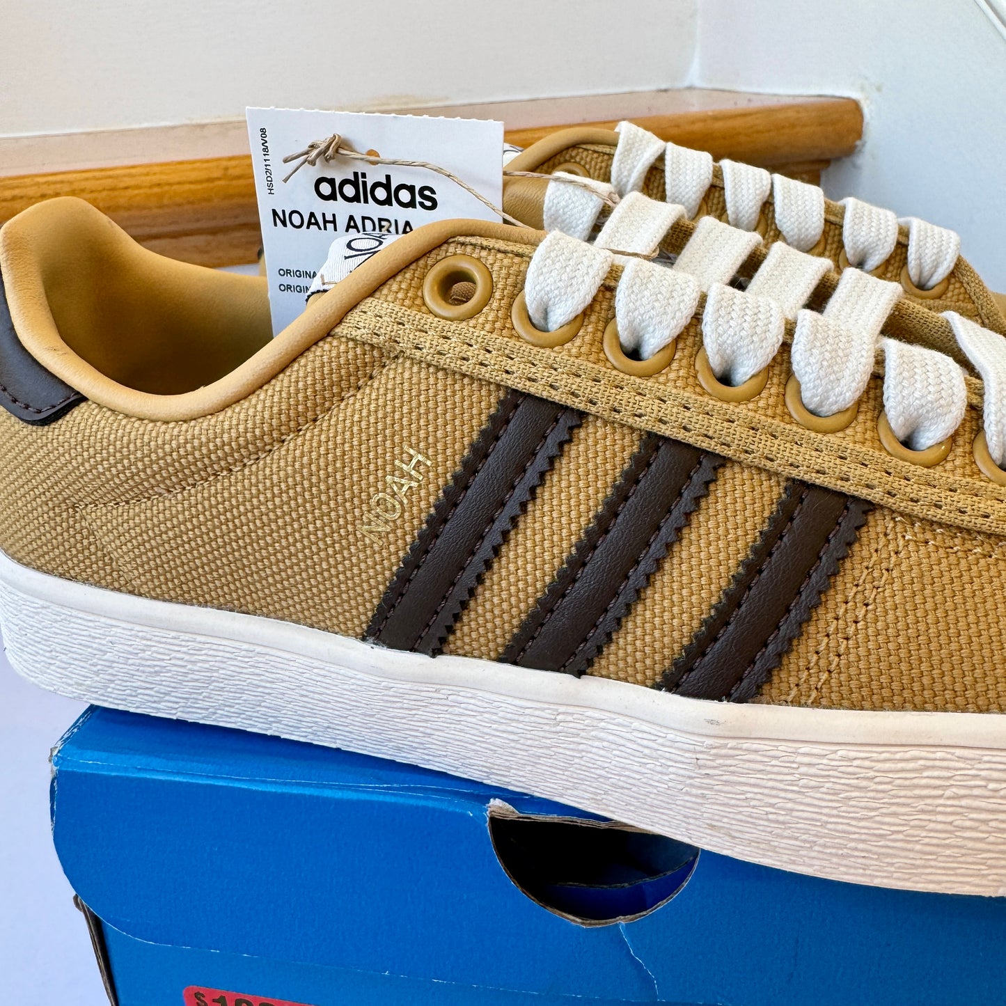 Adidas x Noah Adria Collab Sneakers in  Golden Beige Tan Brown Shoes