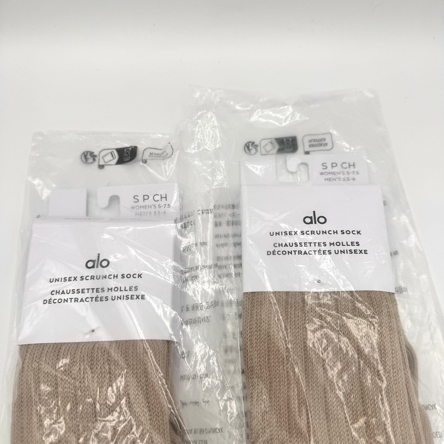 Alo Yoga Bundle Unisex Gravel Scrunch Socks , 2 Pairs