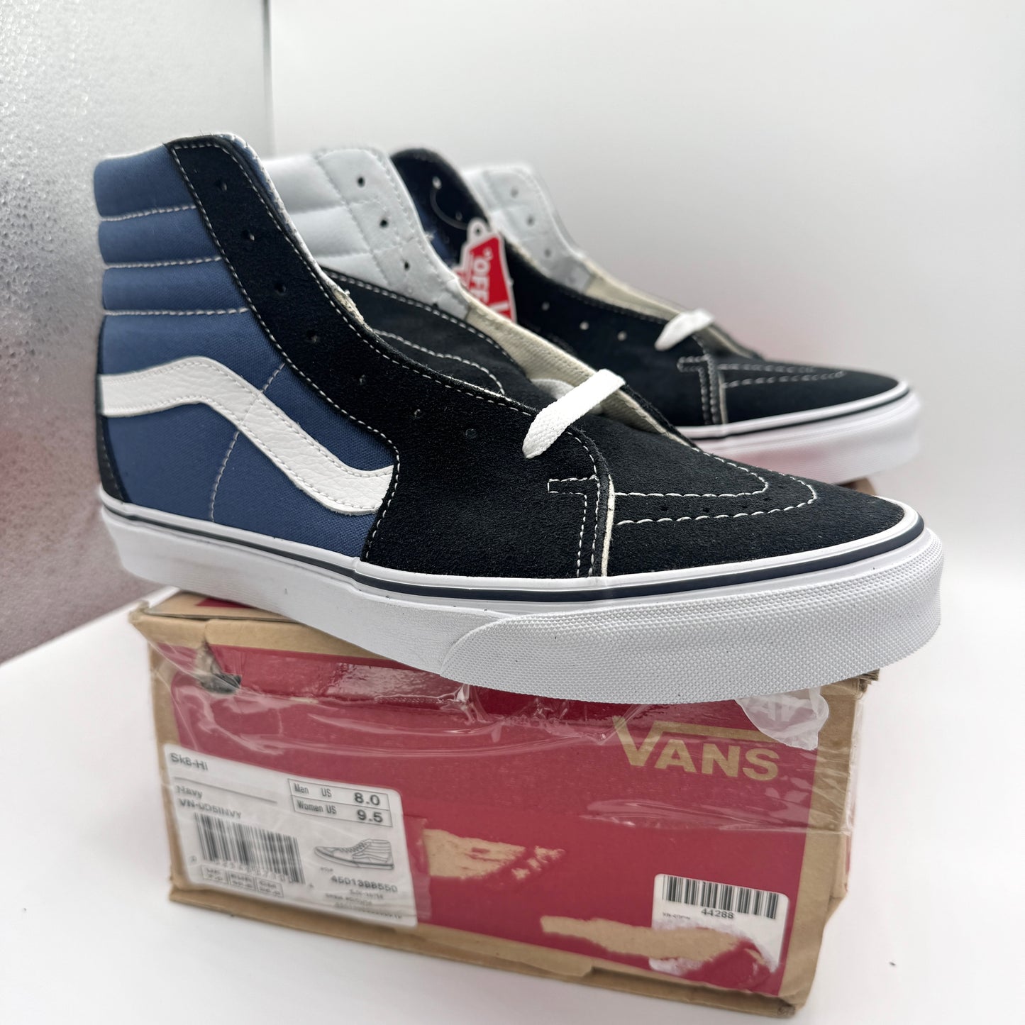 Vans Sk8 Hi Navy Blue / Black High Top Classic Skate Shoe