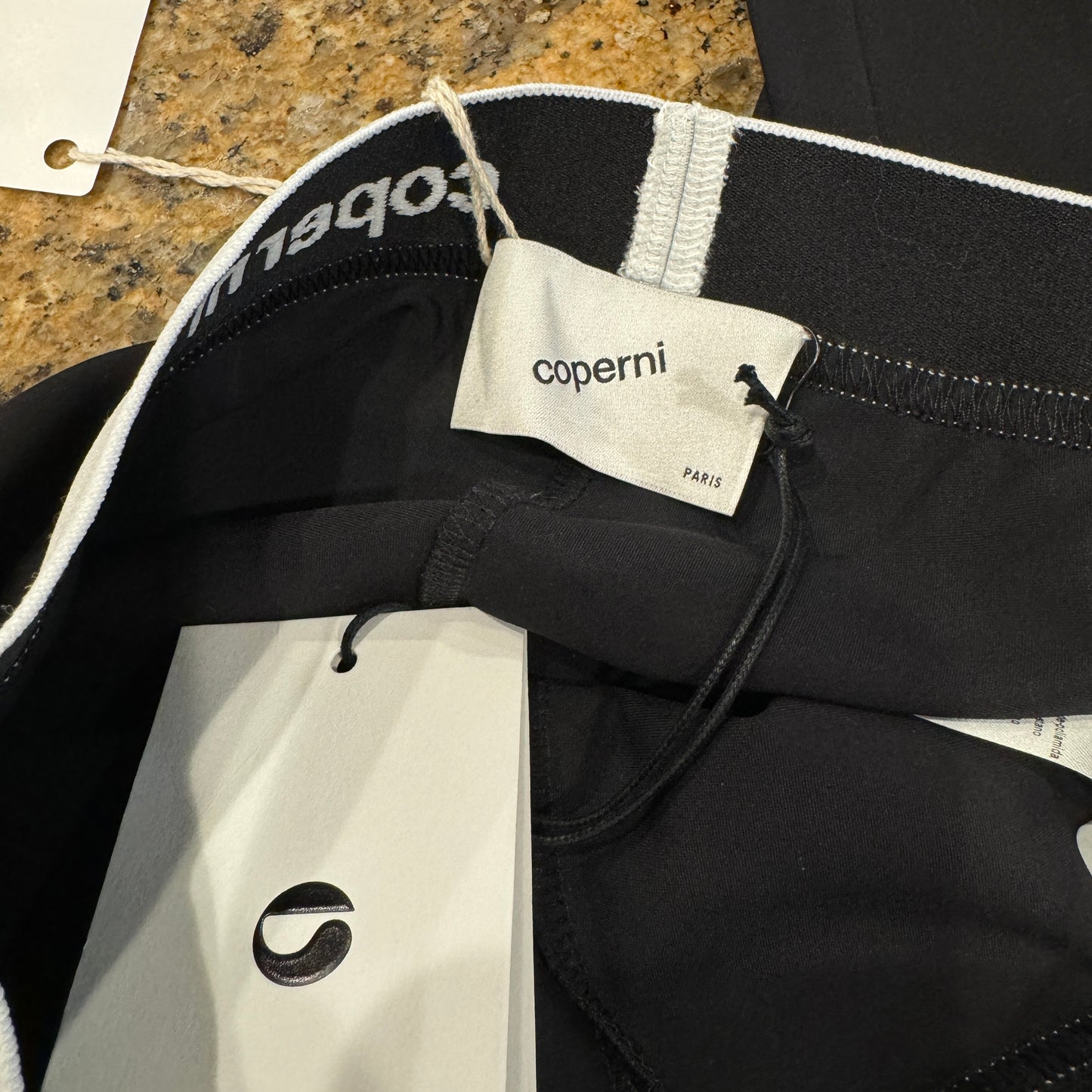 Coperni Branded Logo Leggings Black C+ Eurojersey Pants brand NEW
