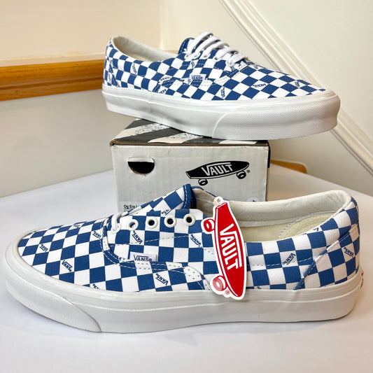 Vans OG Era LX Lace Up Sneakers in blue logo checkerboard classic sneakers