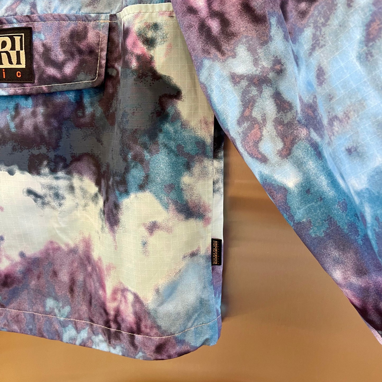 Napapijri Freestrider AOP Anorak pullover Blue tie dye jacket