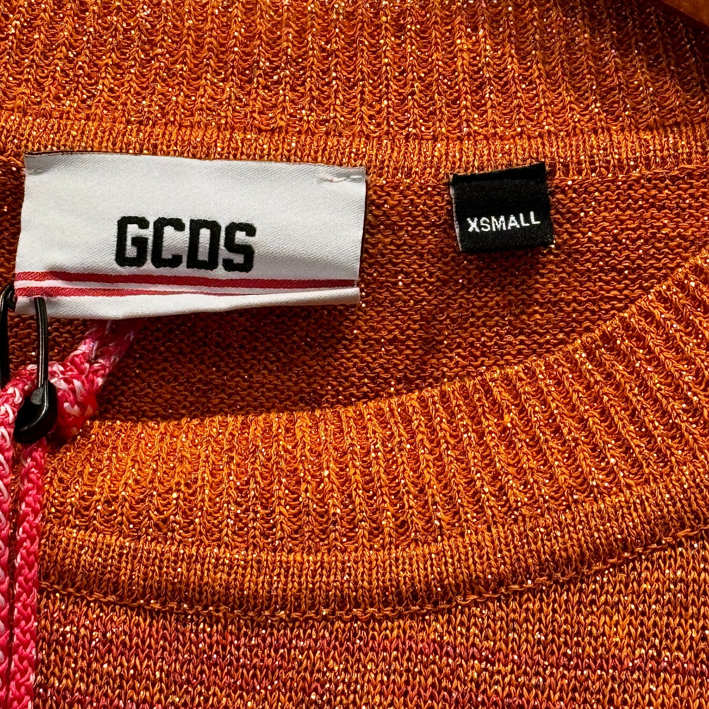 GCDS Lurex Degrade Ombre Cropped Multicolor Sweater