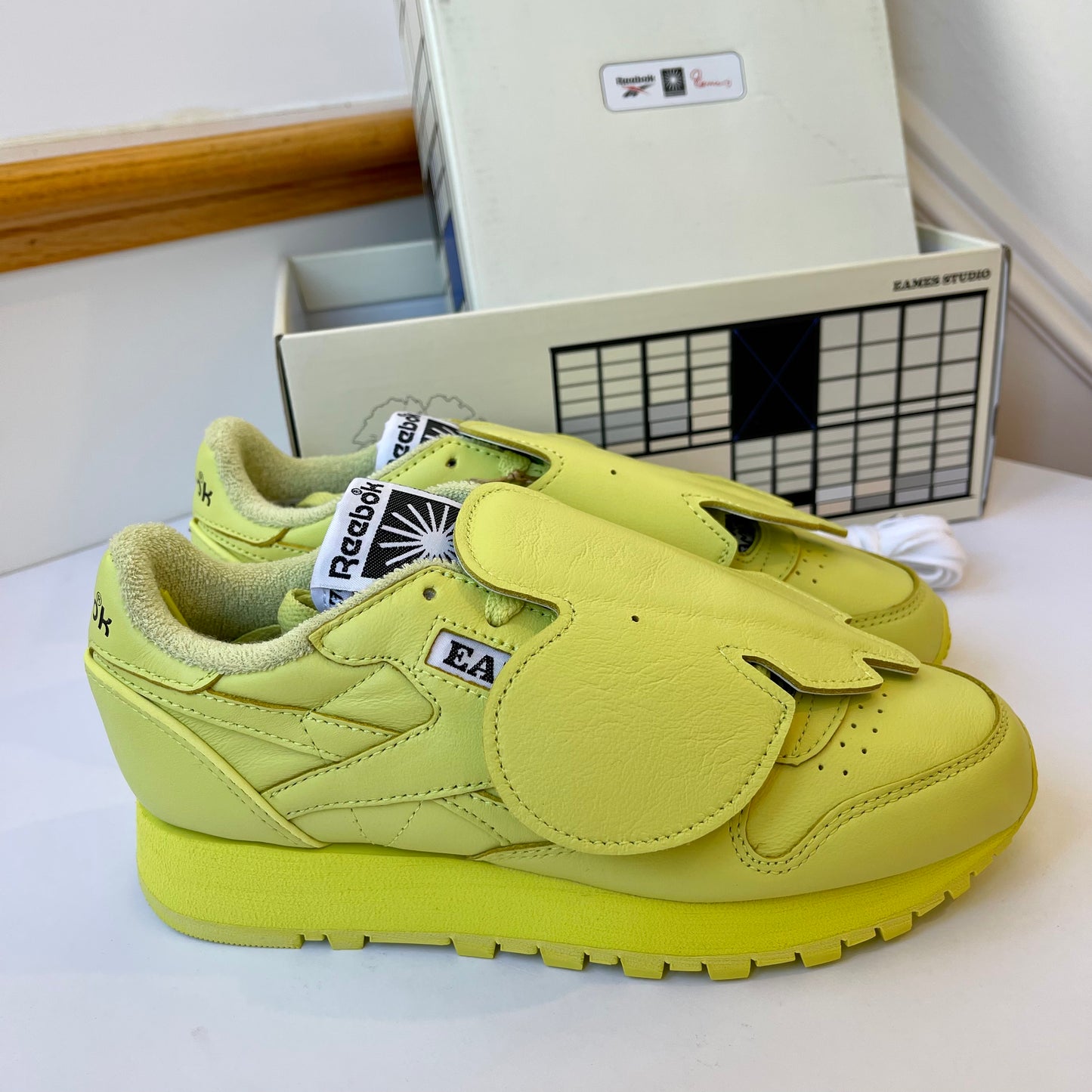 Eames x Reebok Collab Sneaker Aloe Yellow Green Neon Sneakers Unisex Shoes