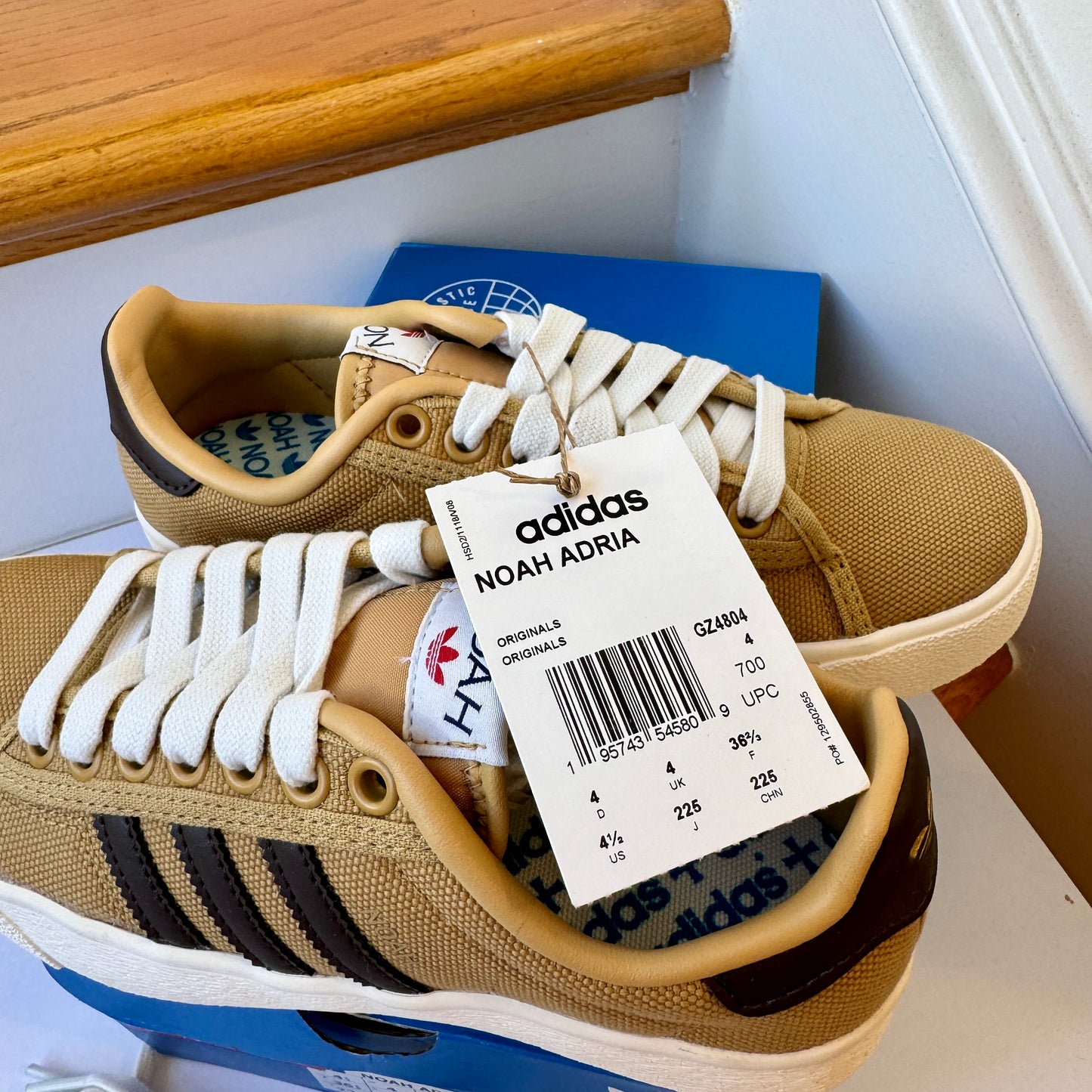 Adidas x Noah Adria Collab Sneakers in  Golden Beige Tan Brown Shoes