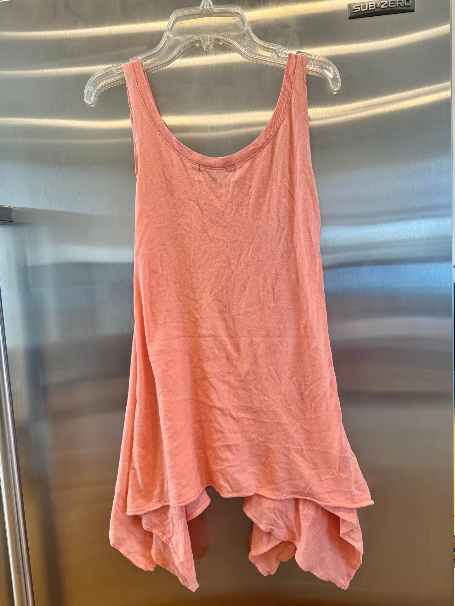 Wildfox Seahorse Tank Top V Neck in Coral Orange * Pre-Owned *