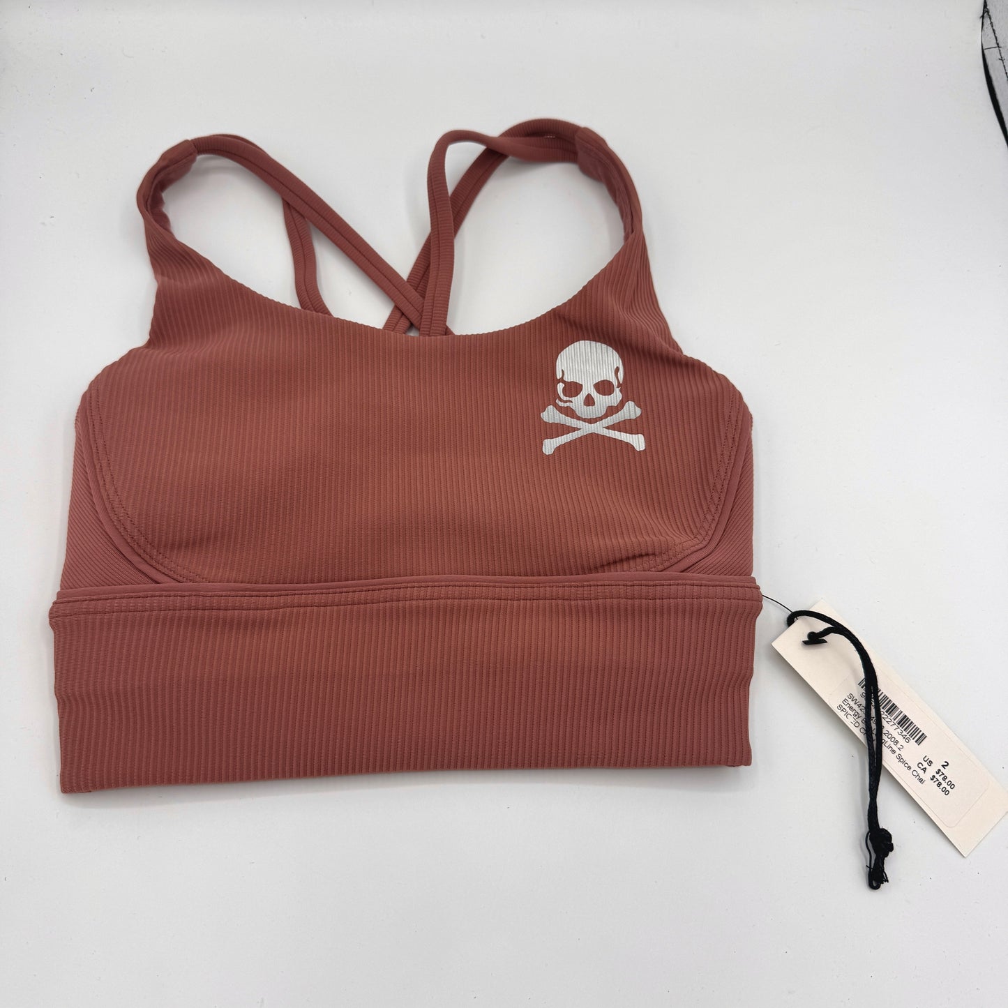 Lululemon Energy Bra in Ribbed Spiced Chai , Longline Soul Cycle Collab