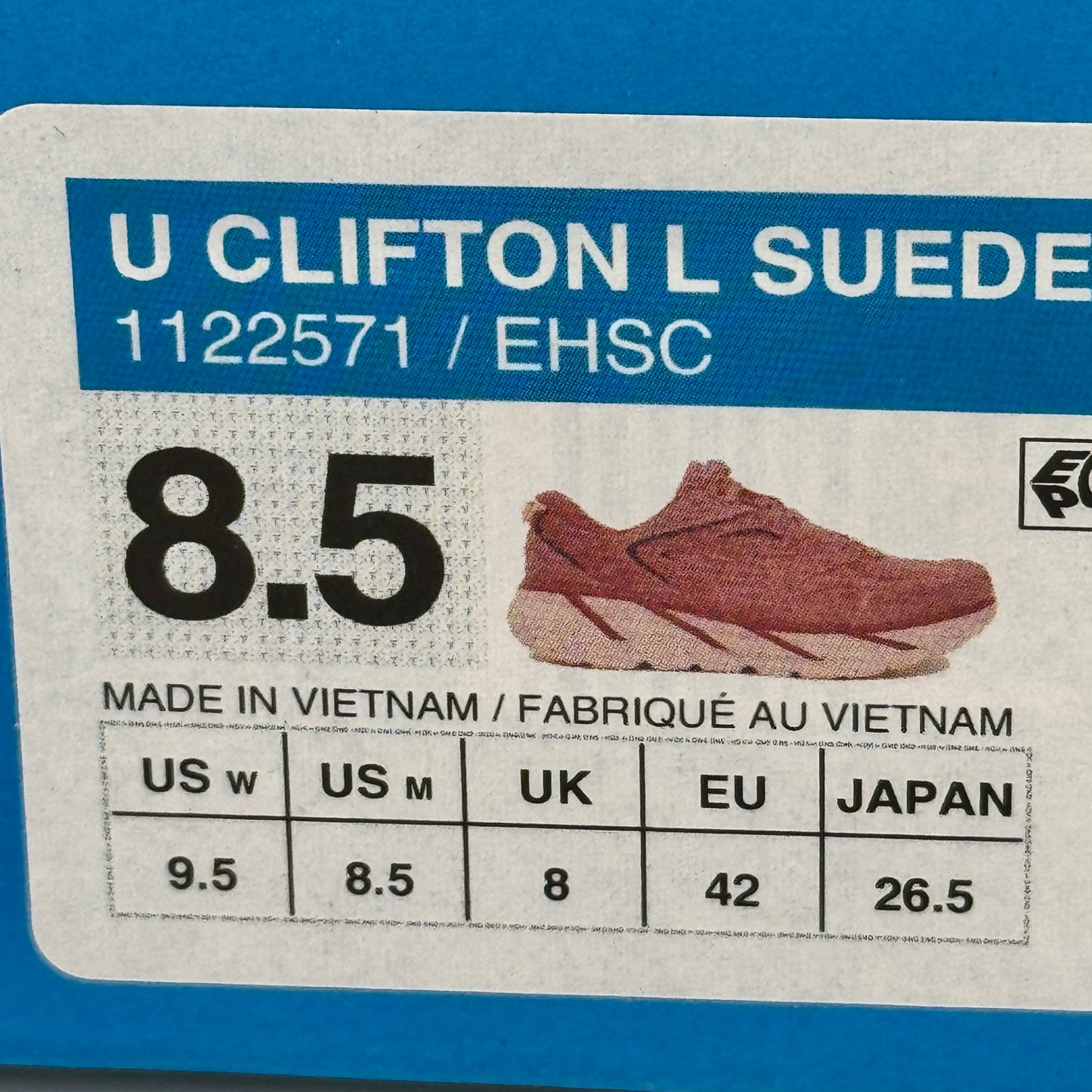 Hoka Clifton L Suede in Earthenware/ Hot Sauce Red Unisex Leather Sneakers