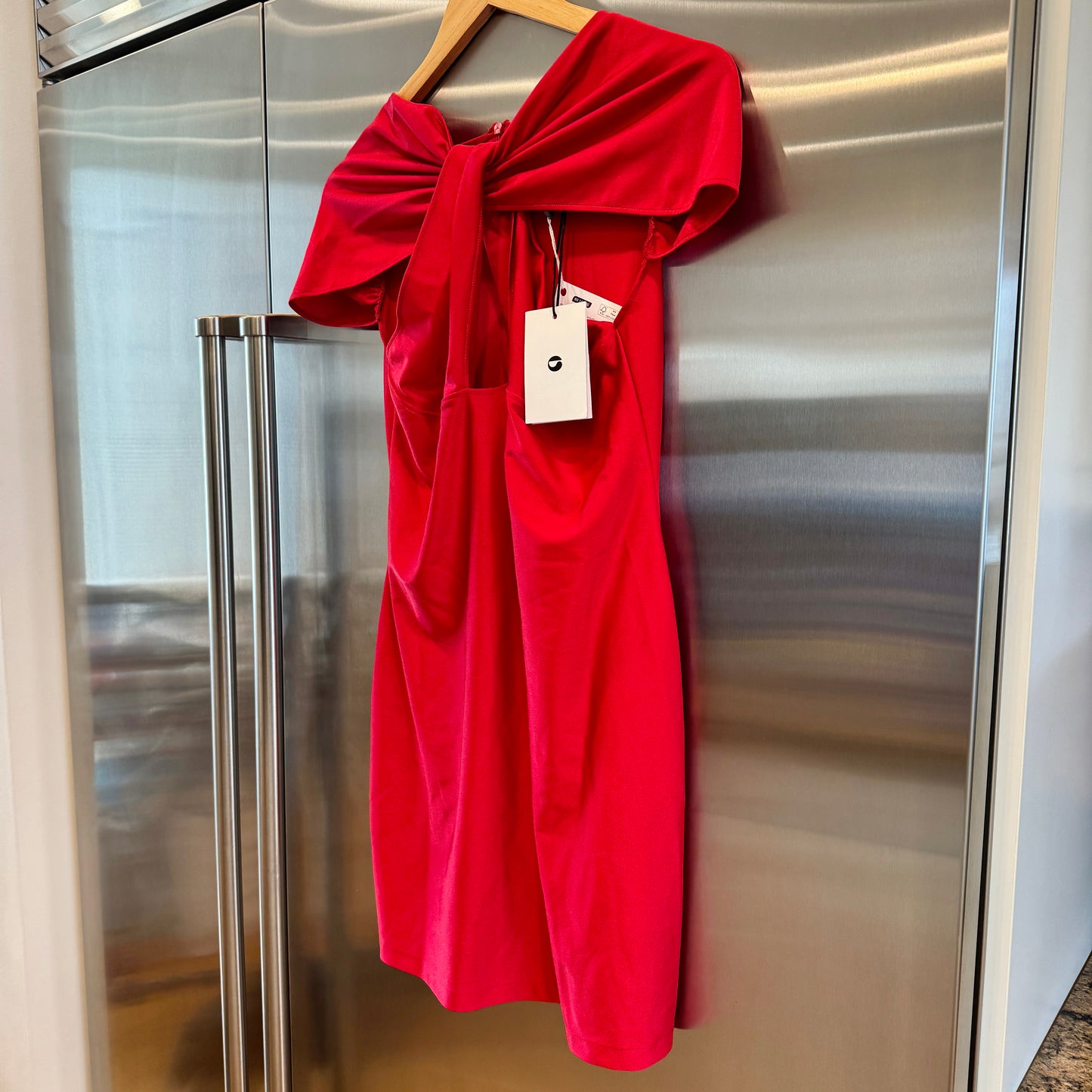 Coperni Twist Mini Dress in Lipstick Red Cut Out Brand New