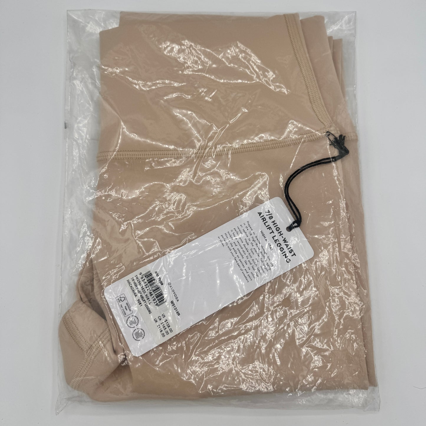 Alo 7/8 Airlift Yoga Leggings High Waist in Macadamia