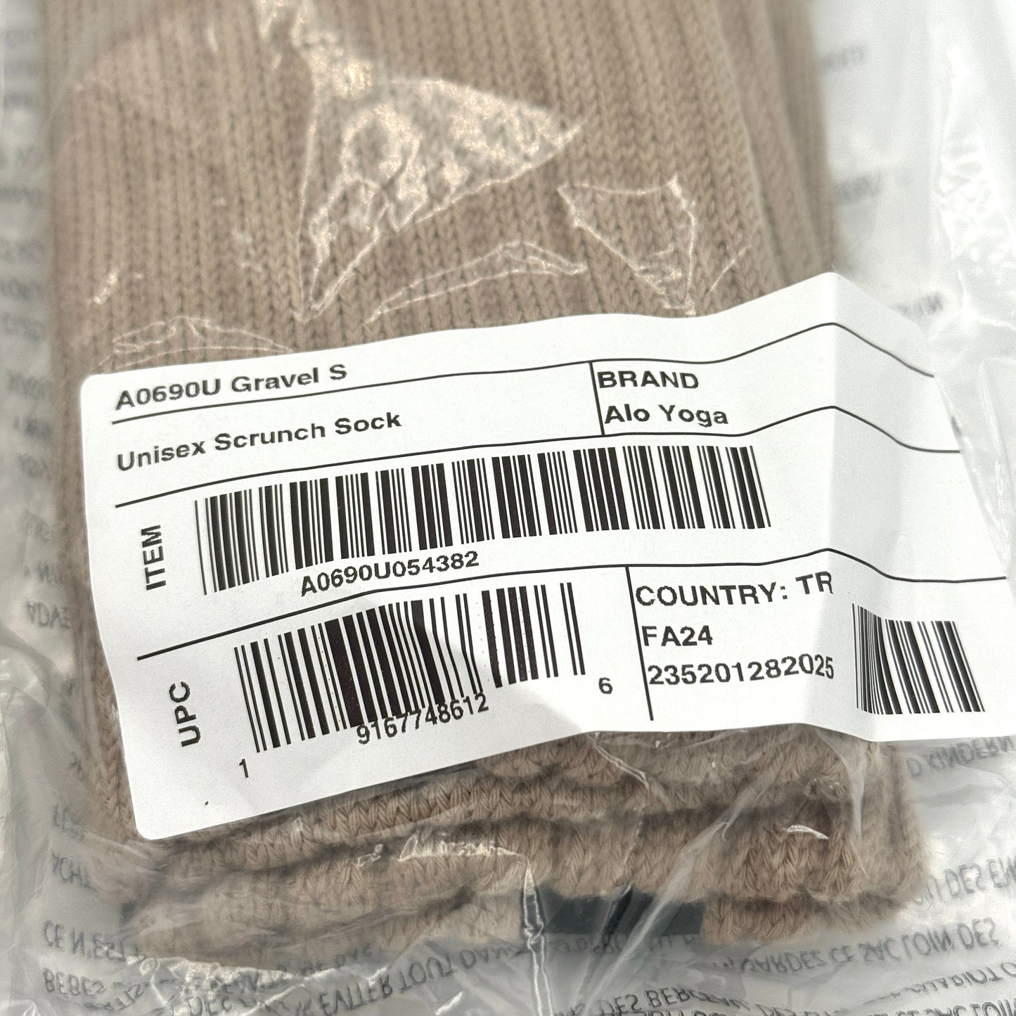Alo Yoga Bundle Unisex Gravel Scrunch Socks , 2 Pairs