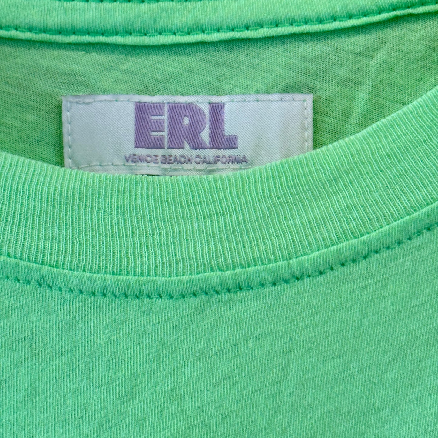 Erl Venice Green Tee Shirt Be Nice Print Unisex Signature Design Brand New