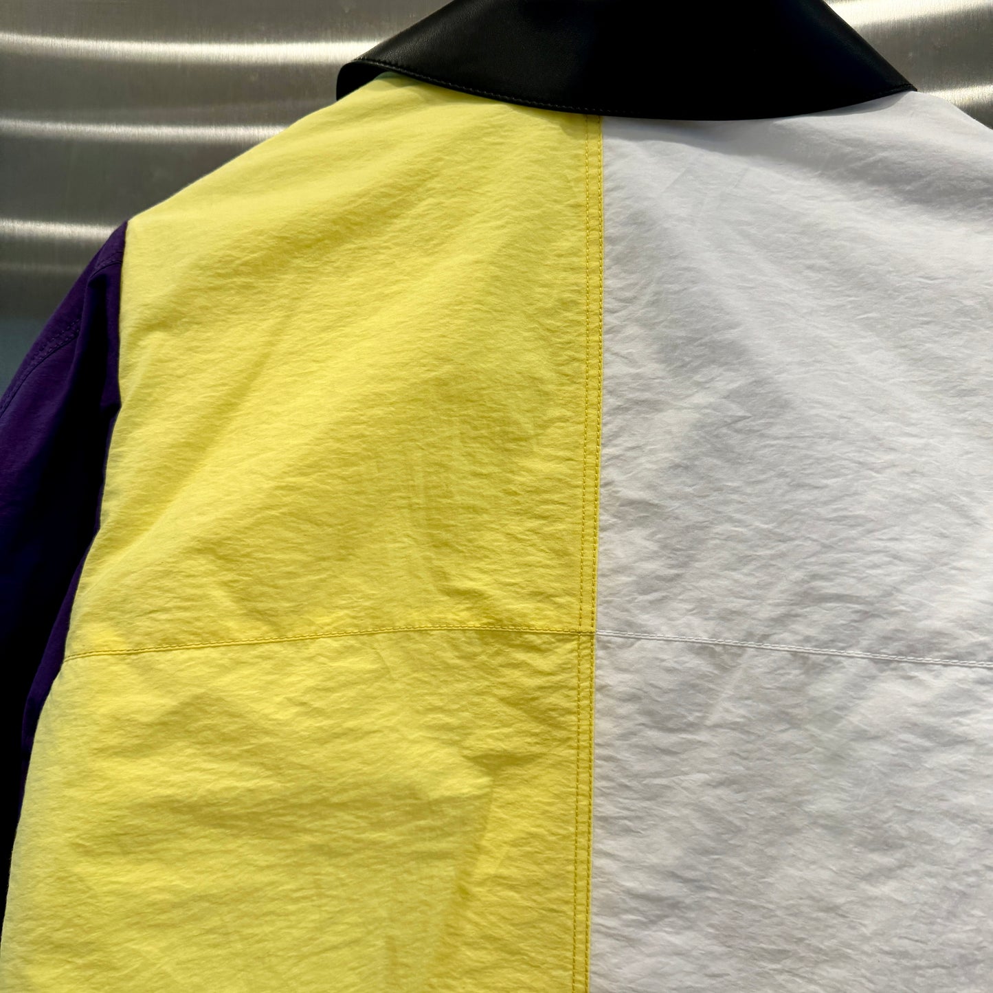 Loewe Padded Overshirt Multicolored Jacket Leather Collar Over shir multi
